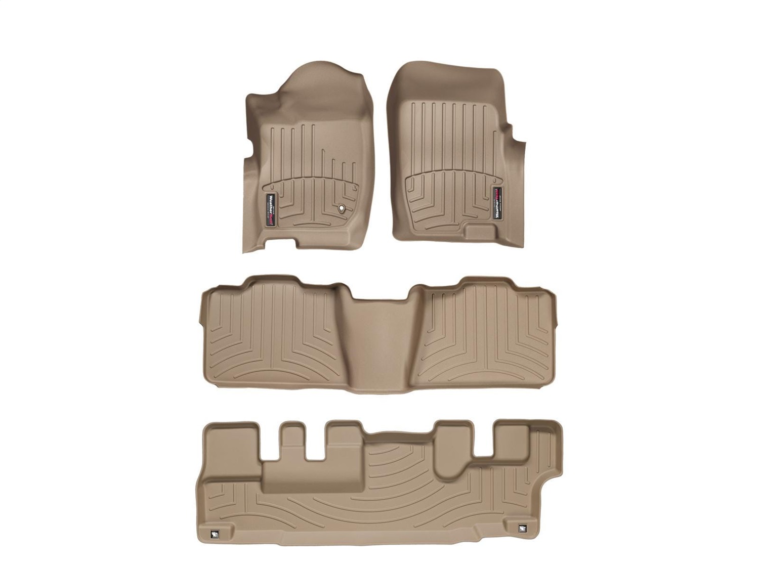 Weathertech - 45043-1-2-3 - Front Rear and Third Row - Floor Mat Set
