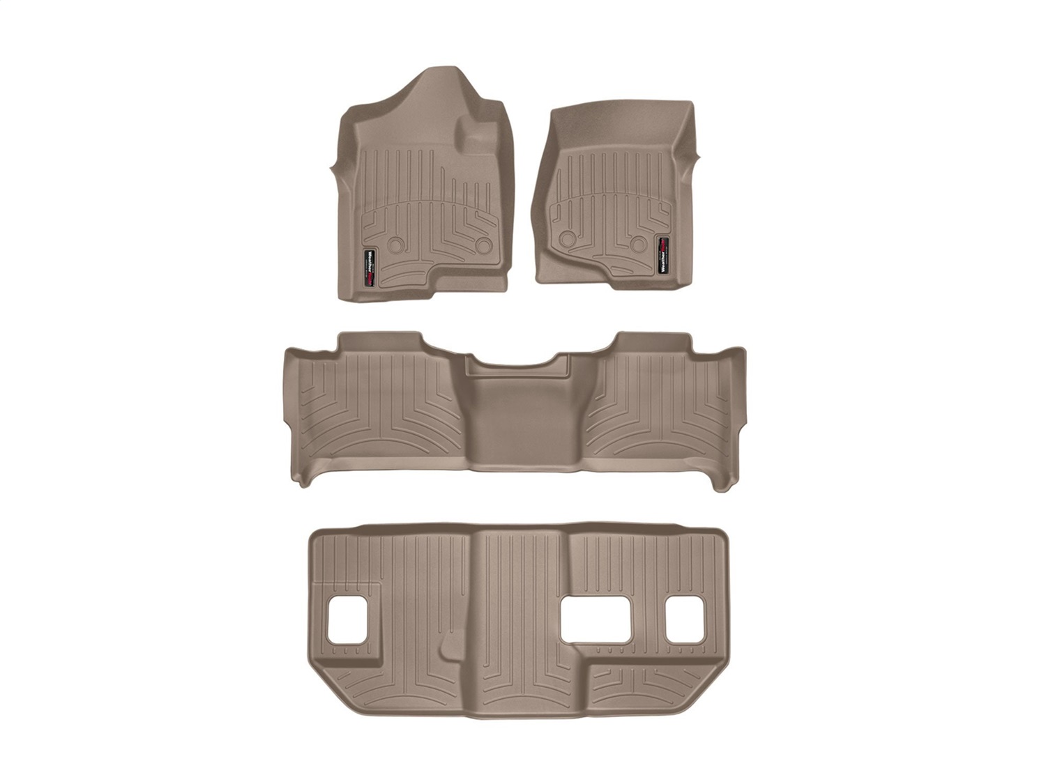 Weathertech - 45066-1-2-8 - Front Rear and Third Row - Floor Mat Set