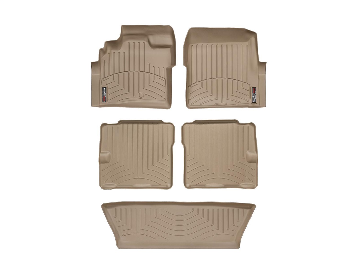 Weathertech - 45094-1-2-3 - Front Rear and Third Row - Floor Mat Set