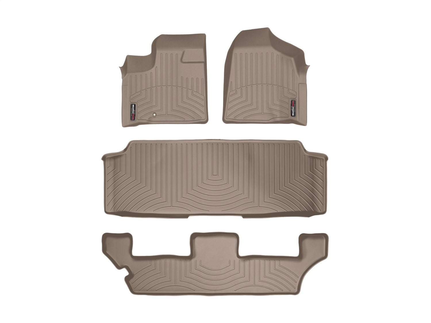 Weathertech - 451411-450272-3 - Front Rear and Third Row - Floor Mat Set