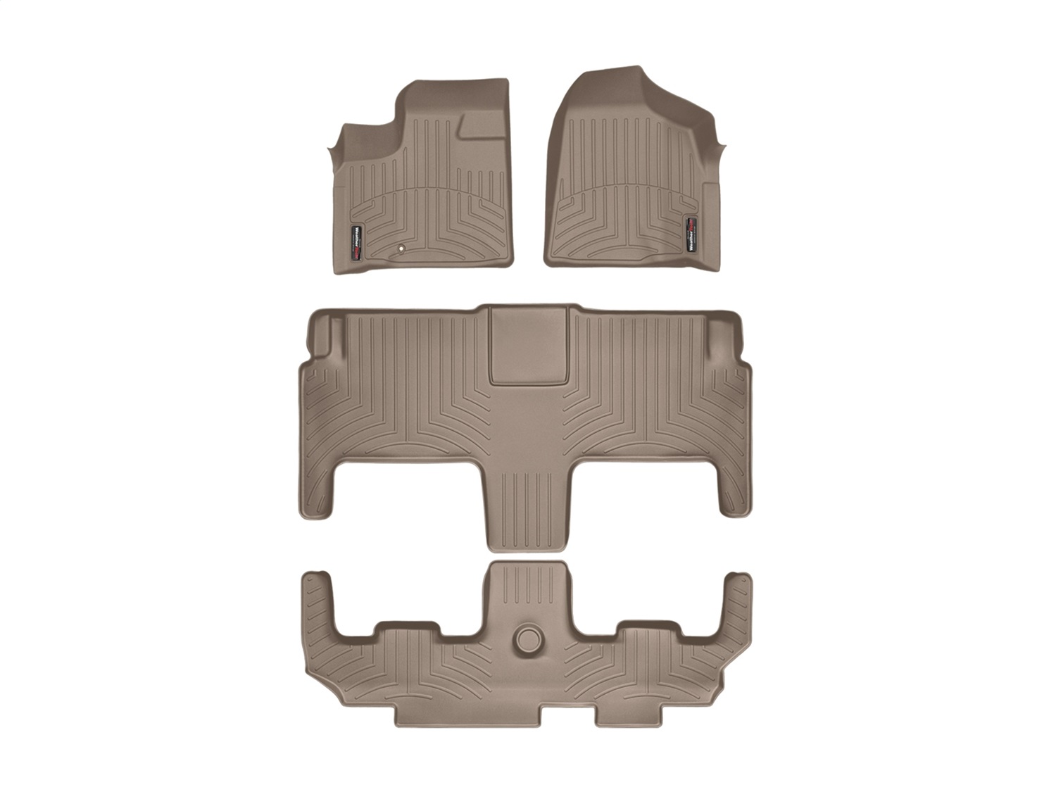 Weathertech - 45141-1-2-3 - Front Rear and Third Row - Floor Mat Set