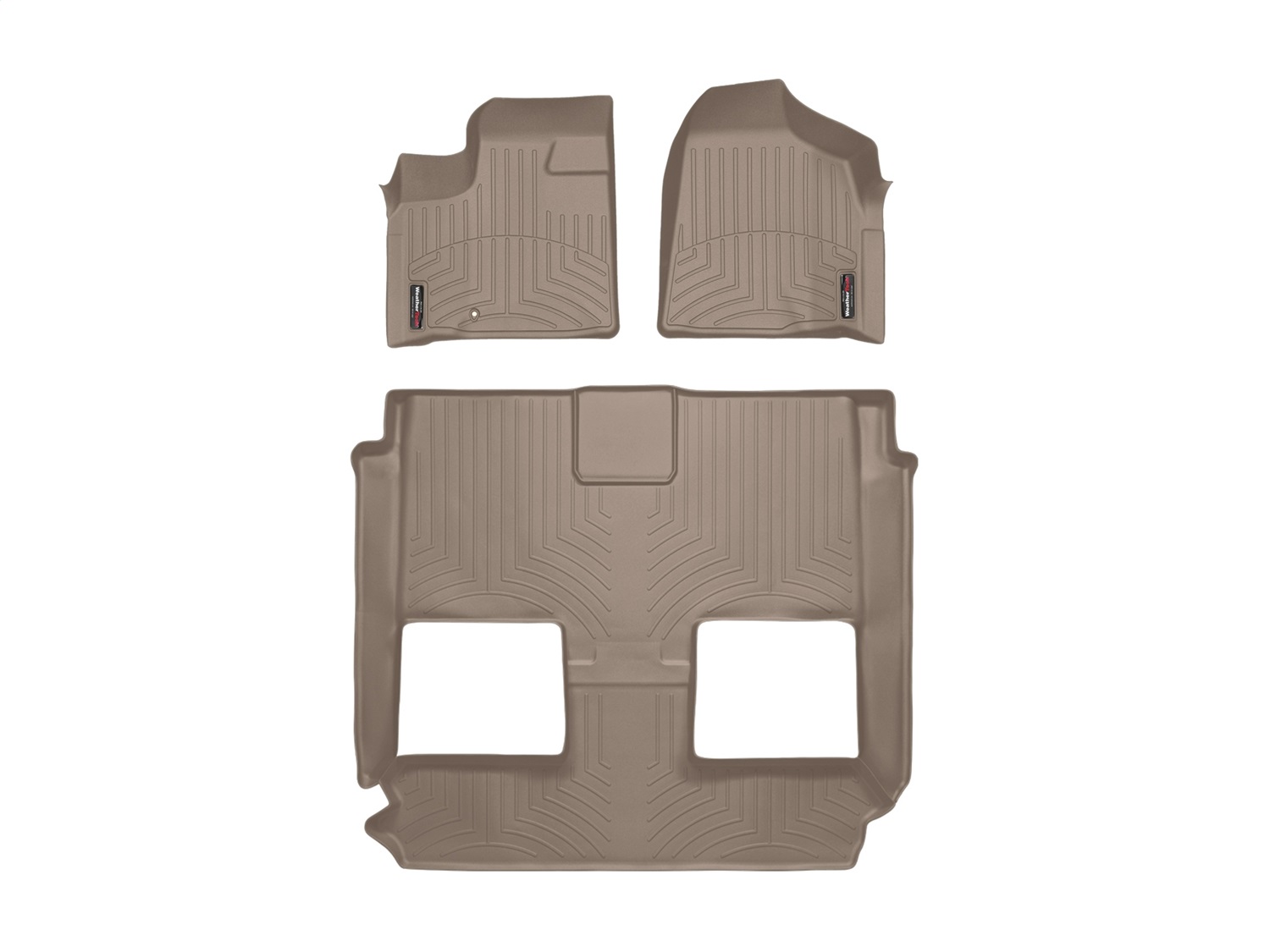 Weathertech - 45141-1-4 - Front Rear and Third Row - Floor Mat Set