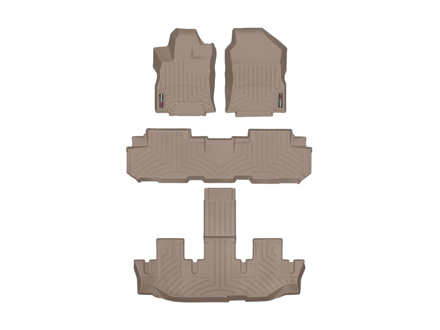 Weathertech - 451475-1-2-3 - Front Rear and Third Row - Floor Mat Set