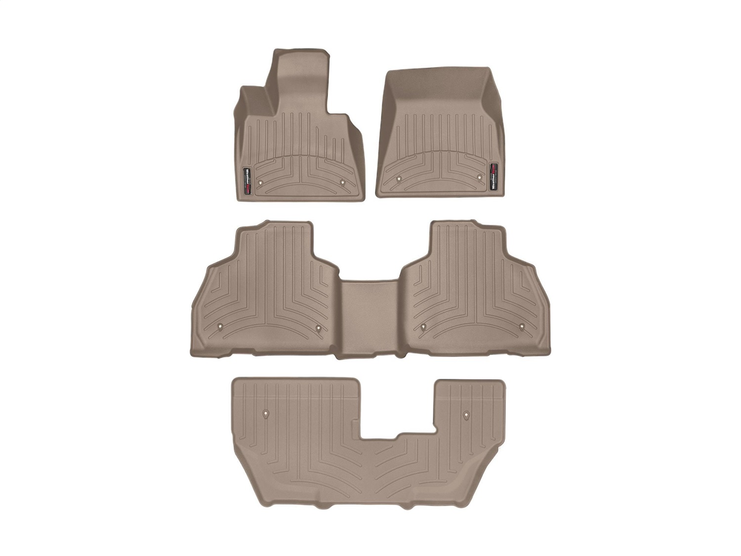 Weathertech - 451507-1-3-4 - Front Rear and Third Row - Floor Mat Set