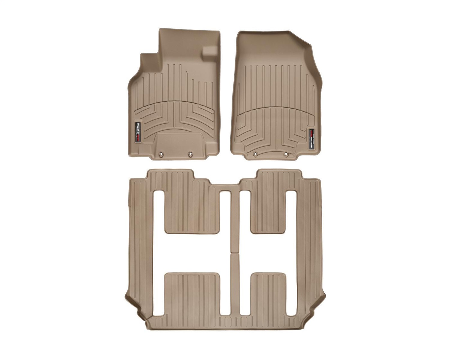 Weathertech - 45153-1-2 - Front Rear and Third Row - Floor Mat Set