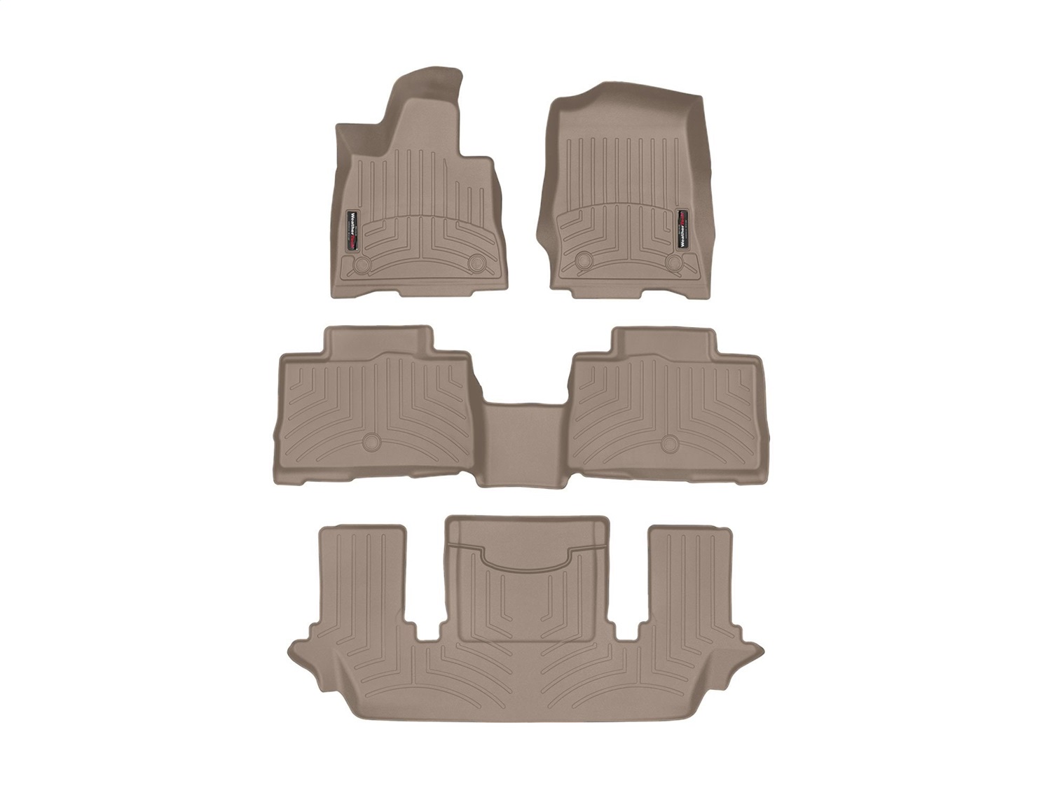 Weathertech - 451576-1-2-3 - Front Rear and Third Row - Floor Mat Set
