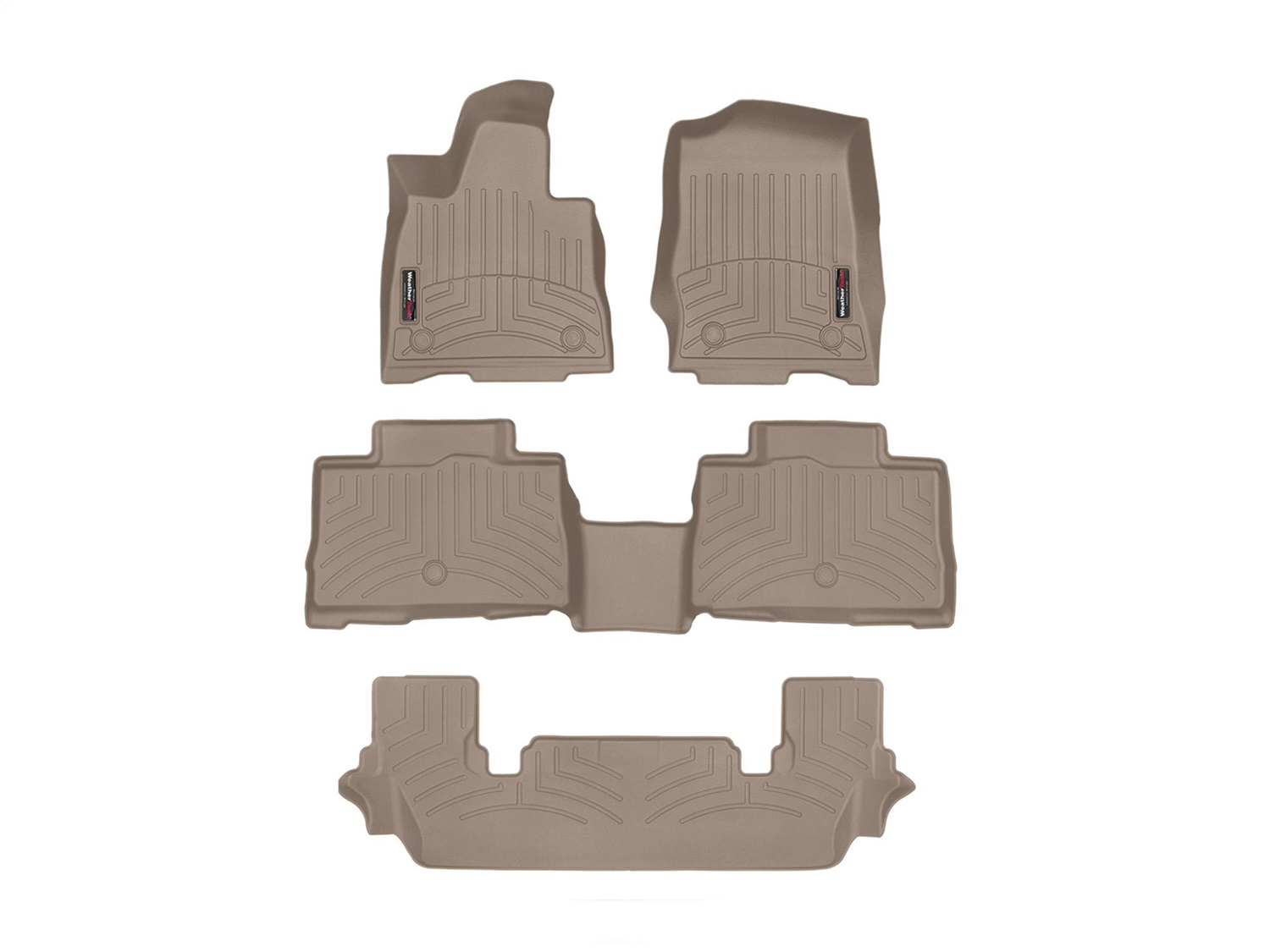 Weathertech - 451576-1-2-4 - Front Rear and Third Row - Floor Mat Set