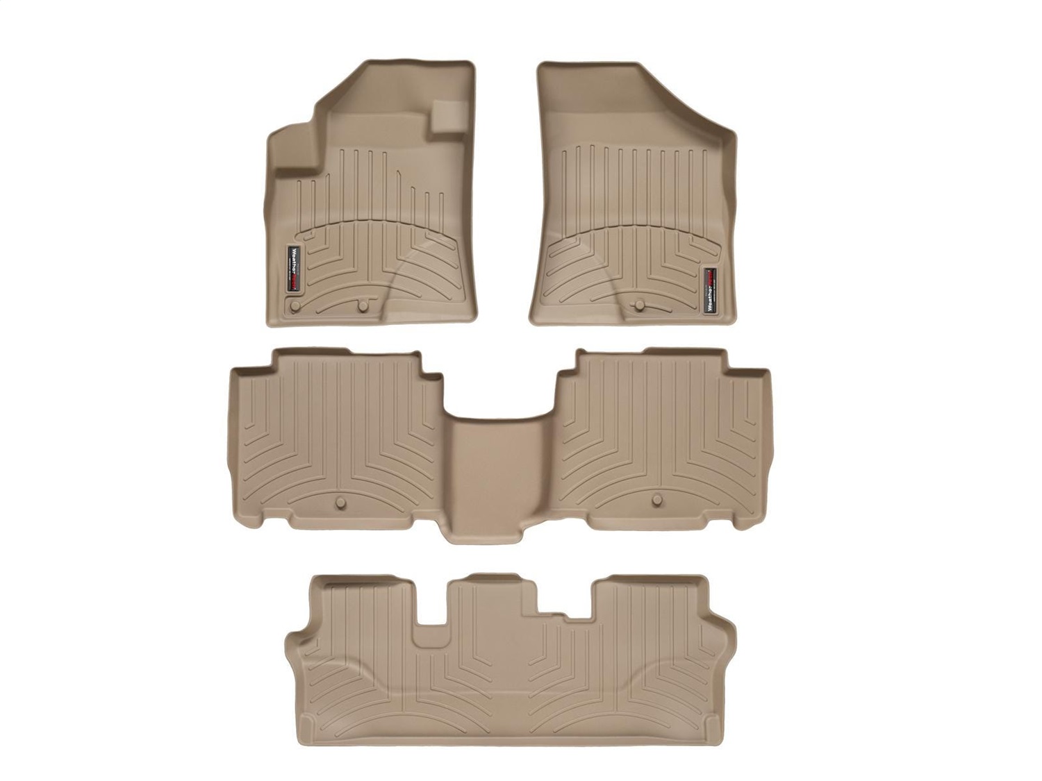 Weathertech - 45159-1-2-3 - Front Rear and Third Row - Floor Mat Set