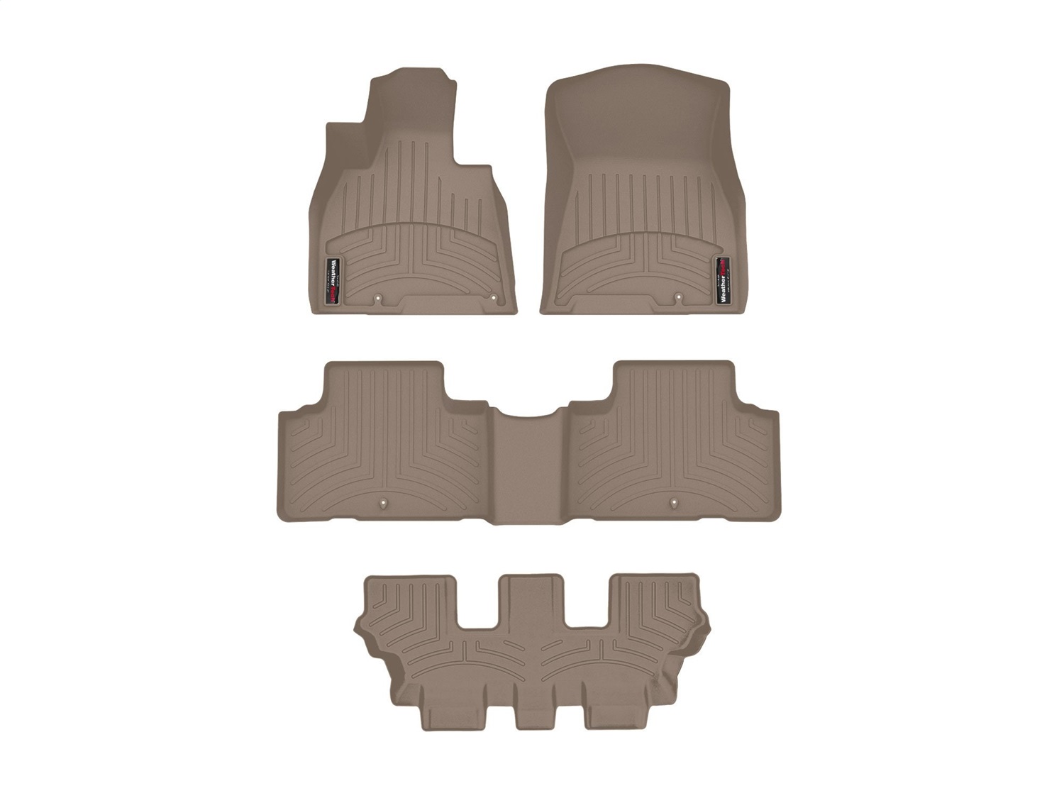 Weathertech - 451621-1-2-3 - Front Rear and Third Row - Floor Mat Set