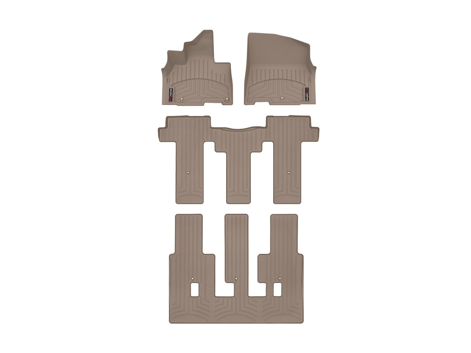 Weathertech - 451672-1-2-5 - Front Rear and Third Row - Floor Mat Set