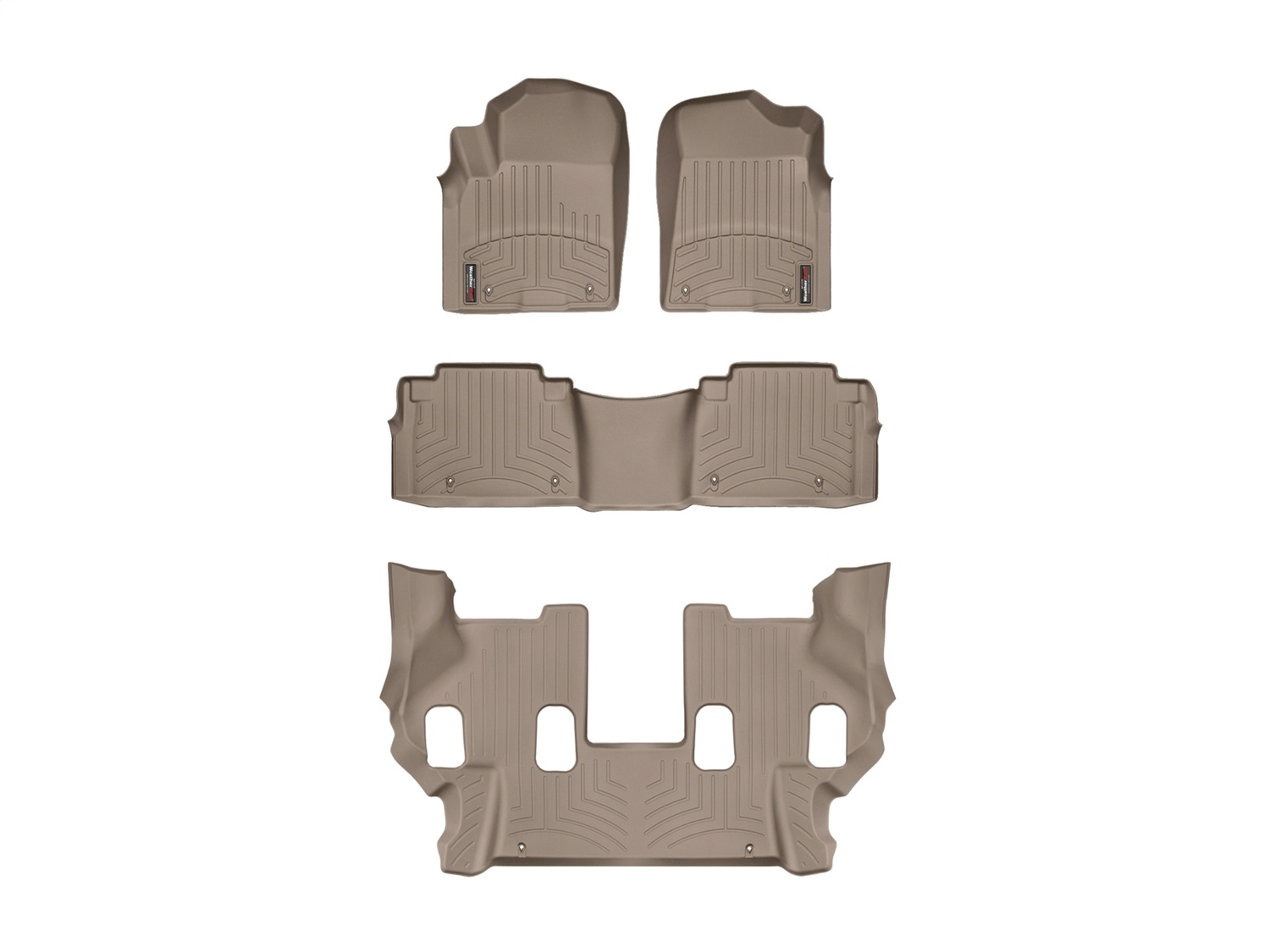 Weathertech - 45336-1-2-3 - Front Rear and Third Row - Floor Mat Set