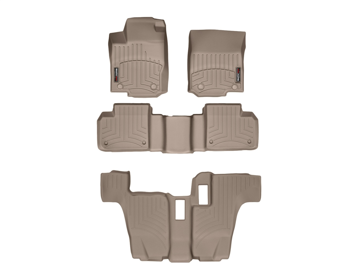 Weathertech - 45401-1-2-3 - Front Rear and Third Row - Floor Mat Set