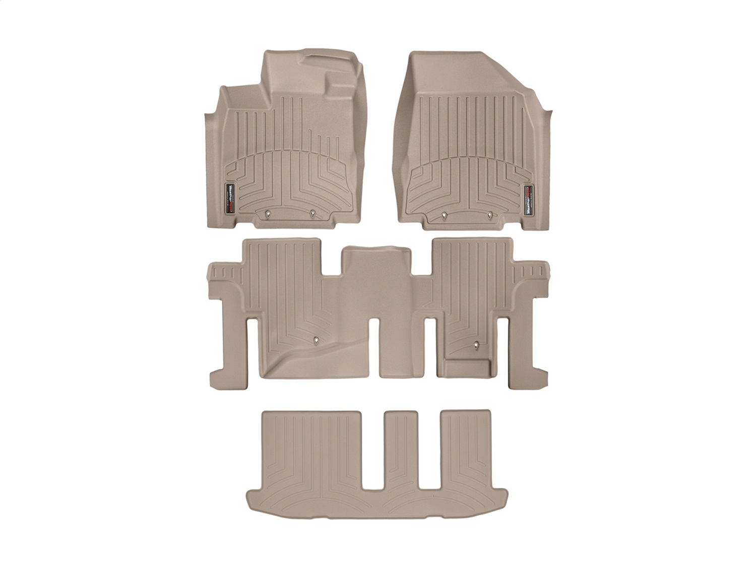 Weathertech - 45445-1-2-3 - Front Rear and Third Row - Floor Mat Set