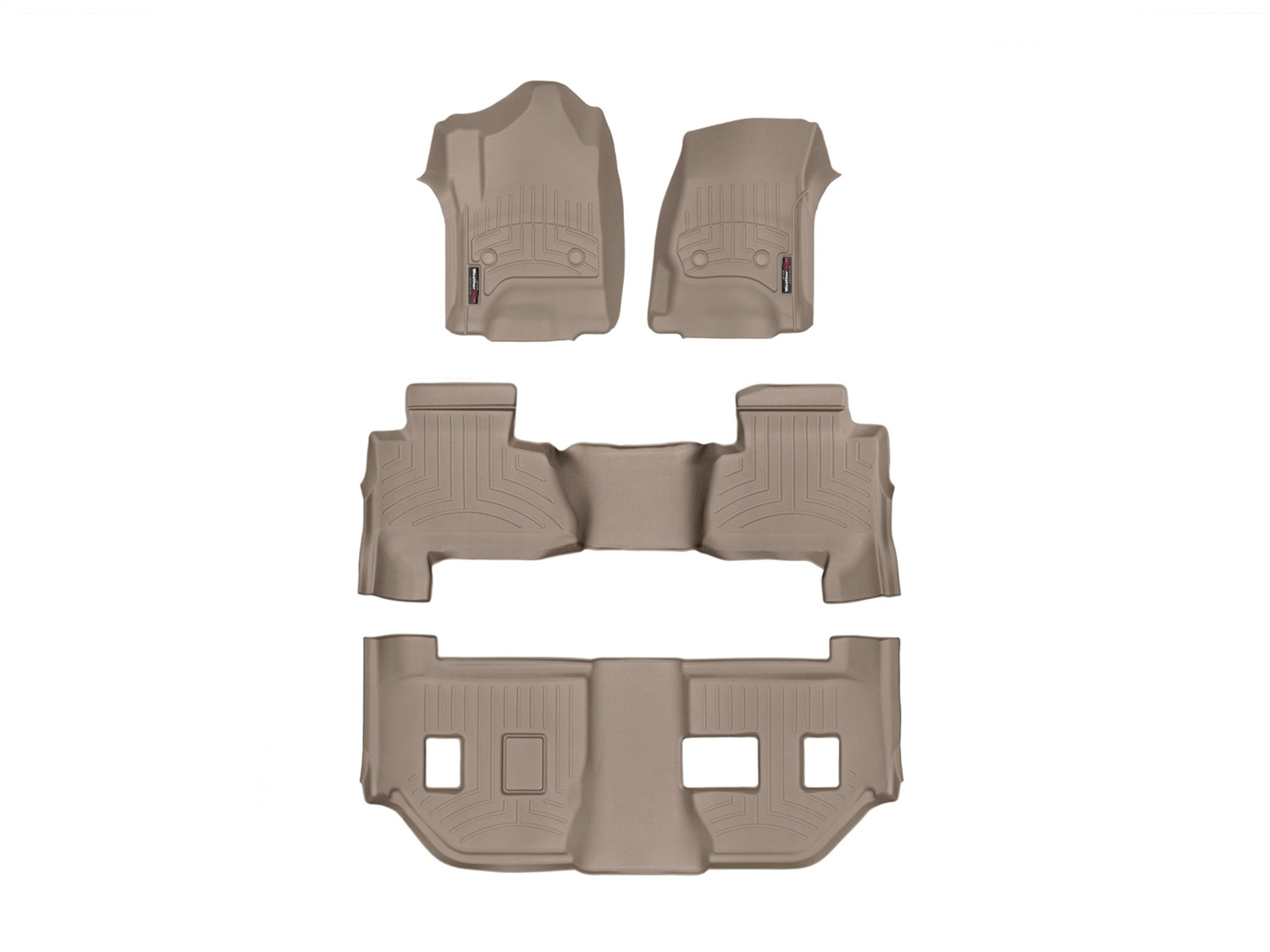 Weathertech - 45607-1-8-9 - Front Rear and Third Row - Floor Mat Set