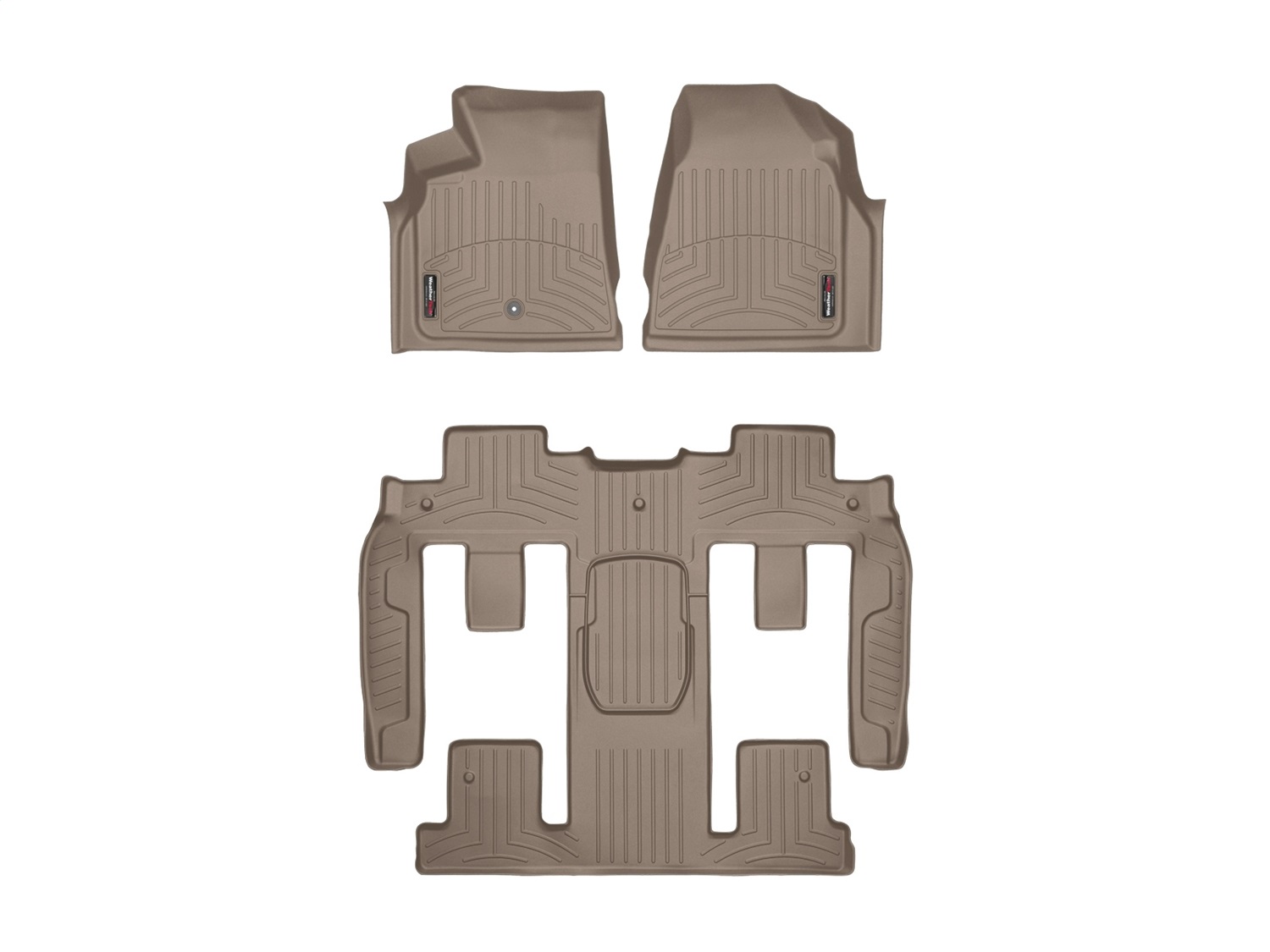 Weathertech - 457021-451114 - Front Rear and Third Row - Floor Mat Set