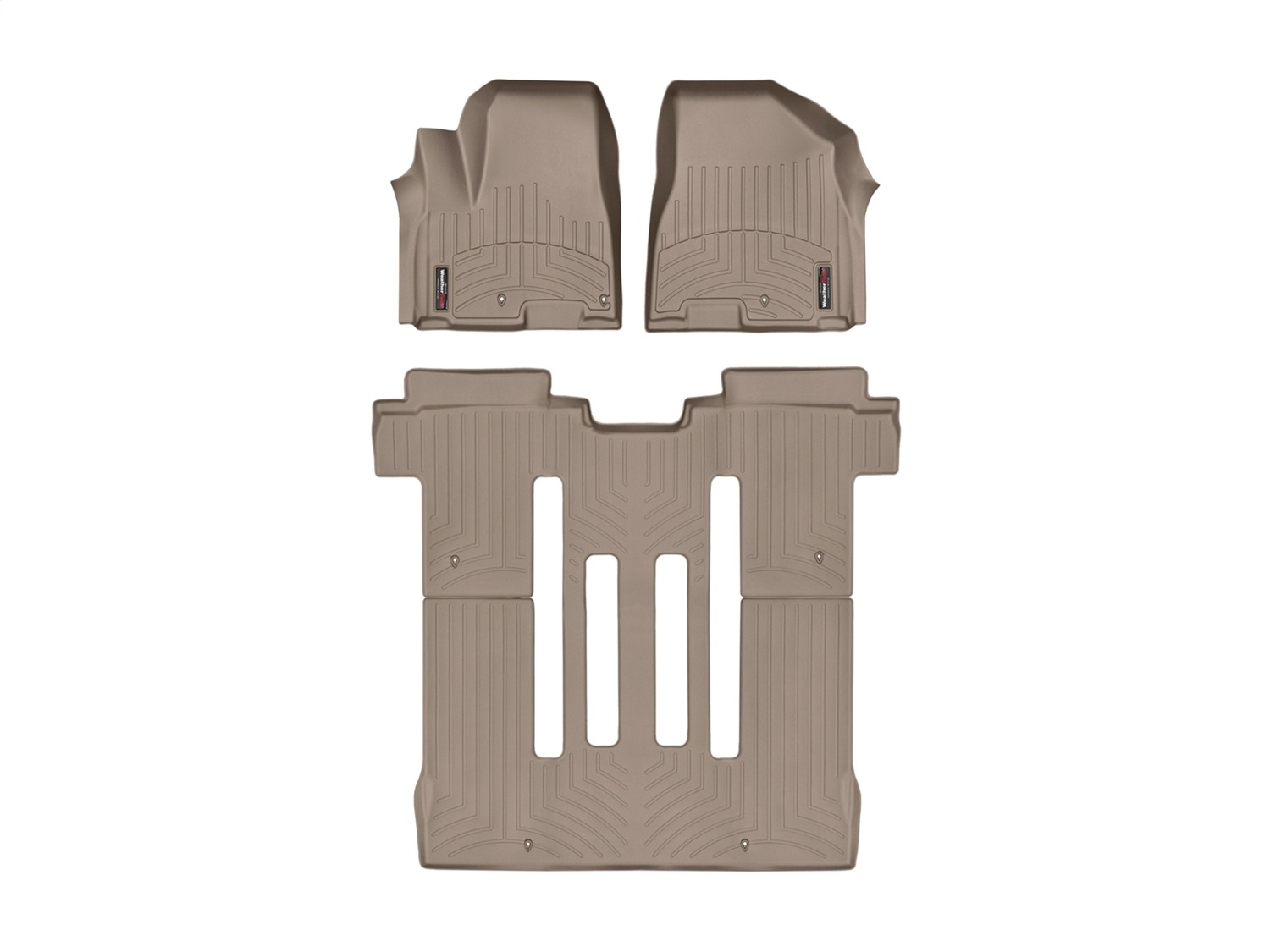 Weathertech - 45709-1-2 - Front Rear and Third Row - Floor Mat Set