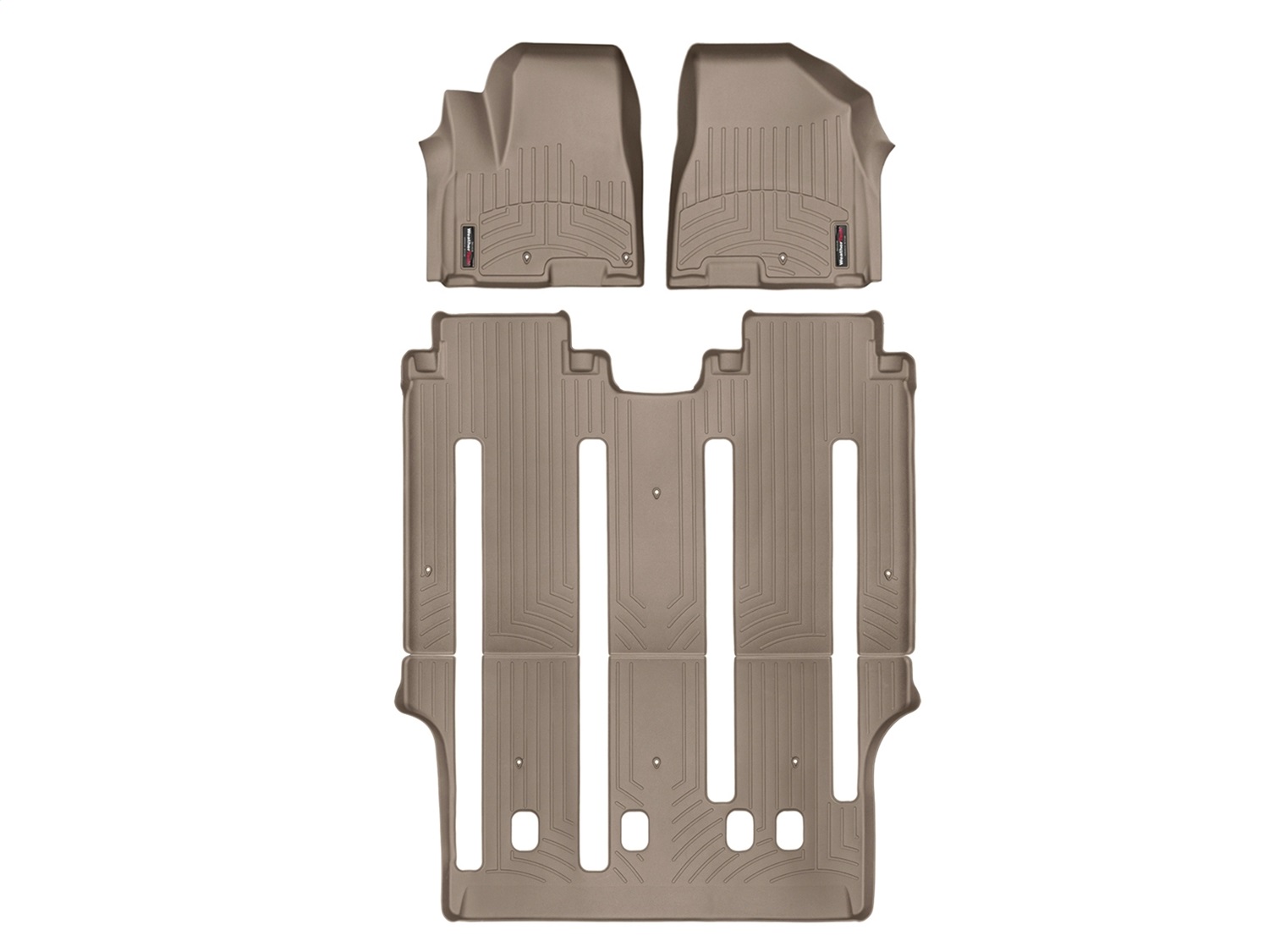 Weathertech - 45709-1-3 - Front Rear and Third Row - Floor Mat Set