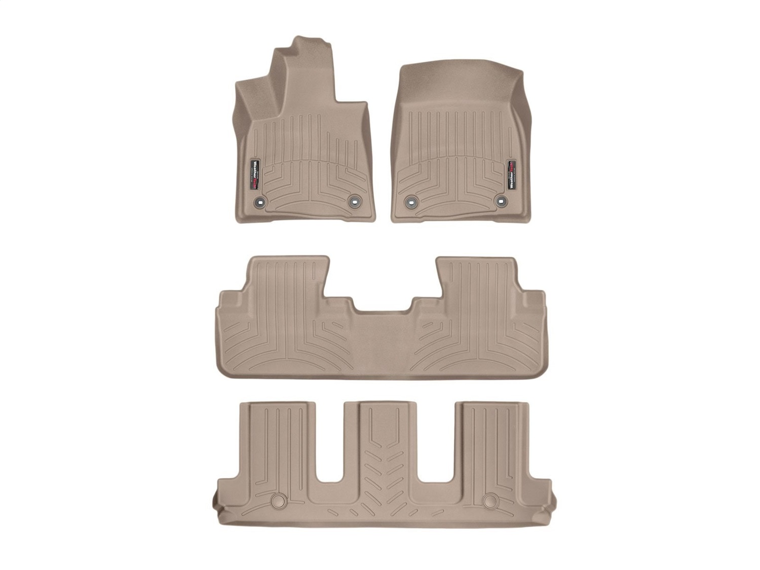 Weathertech - 45886-1-2-3 - Front Rear and Third Row - Floor Mat Set