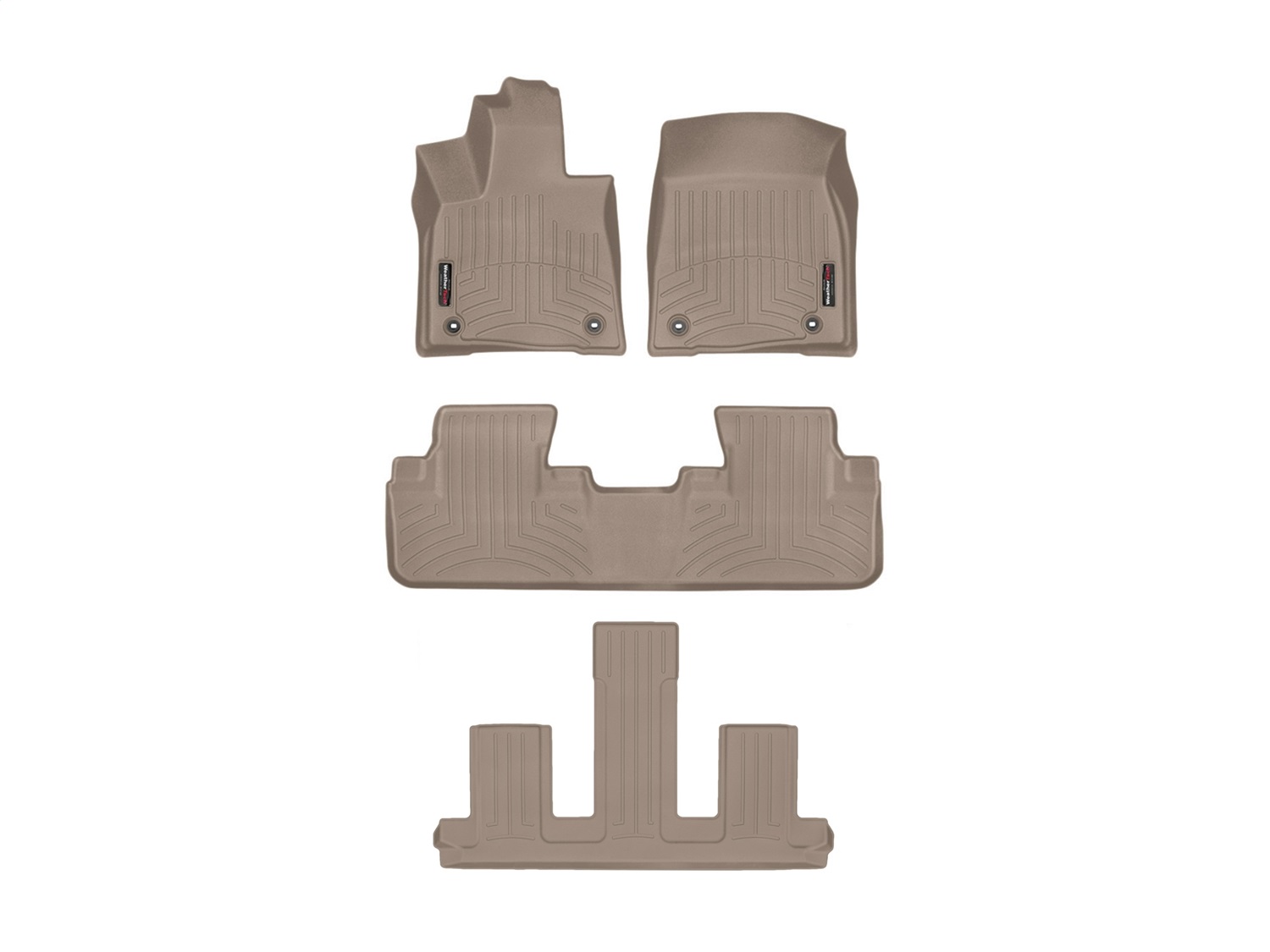 Weathertech - 45886-1-2-4 - Front Rear and Third Row - Floor Mat Set