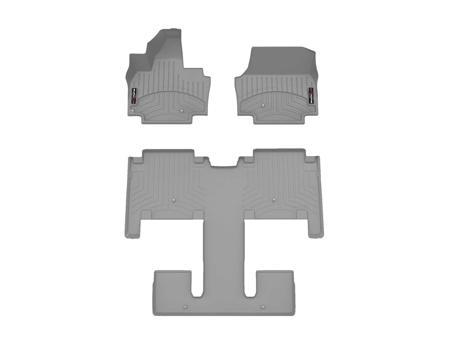 Weathertech - 461860-1-2 - Front Rear and Third Row - Floor Mat Set