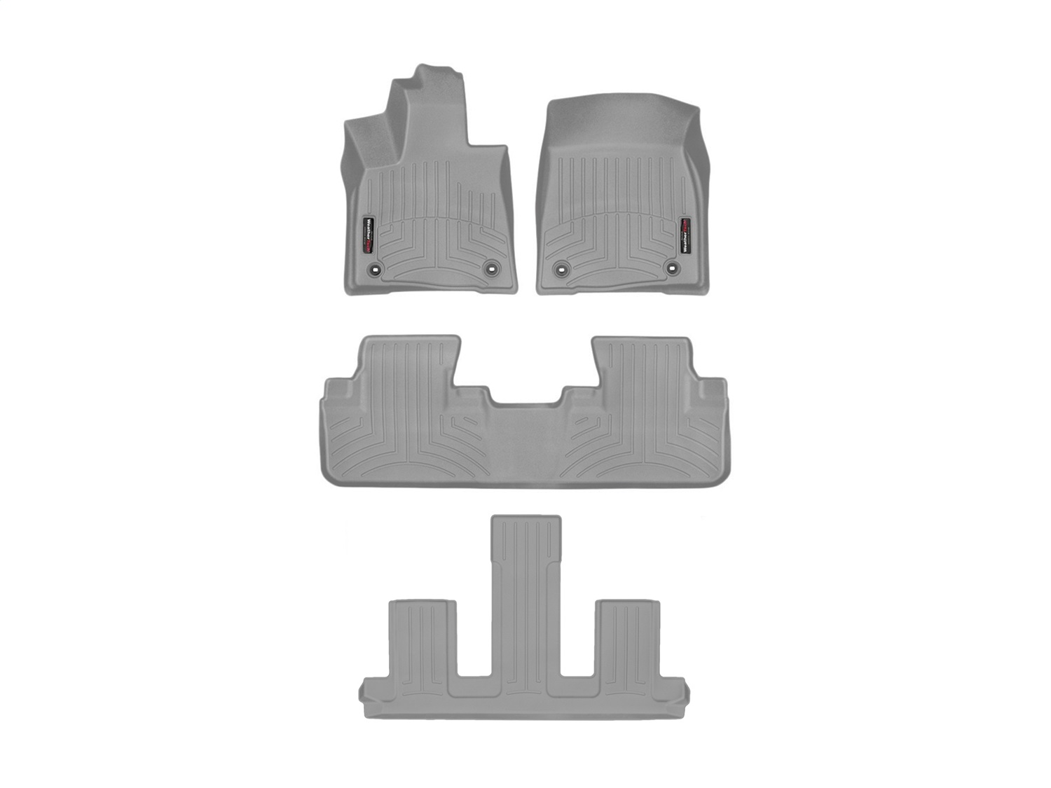 Weathertech - 46886-1-2-4 - Front Rear and Third Row - Floor Mat Set
