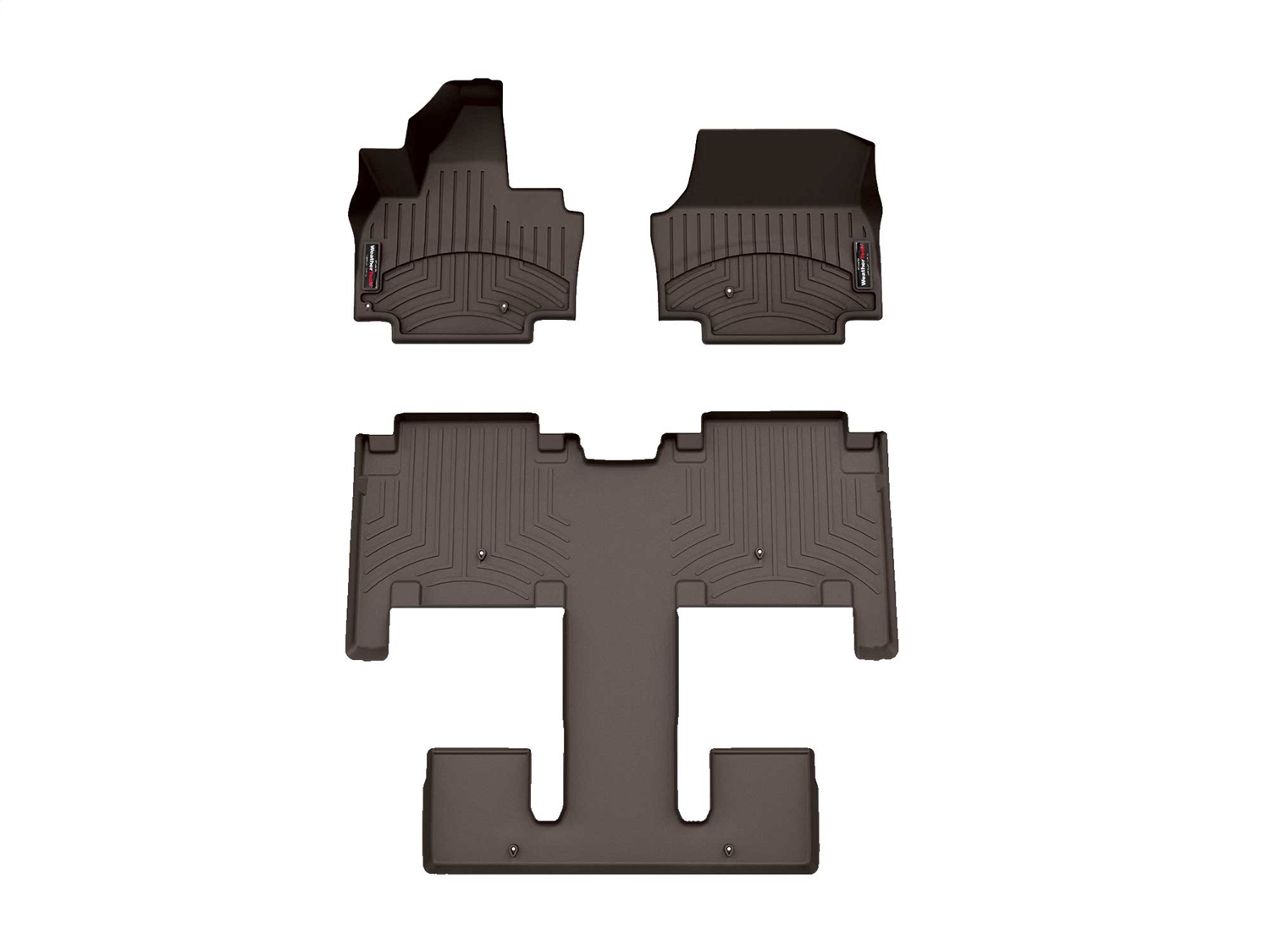 Weathertech - 471860-1-2 - Front Rear and Third Row - Floor Mat Set