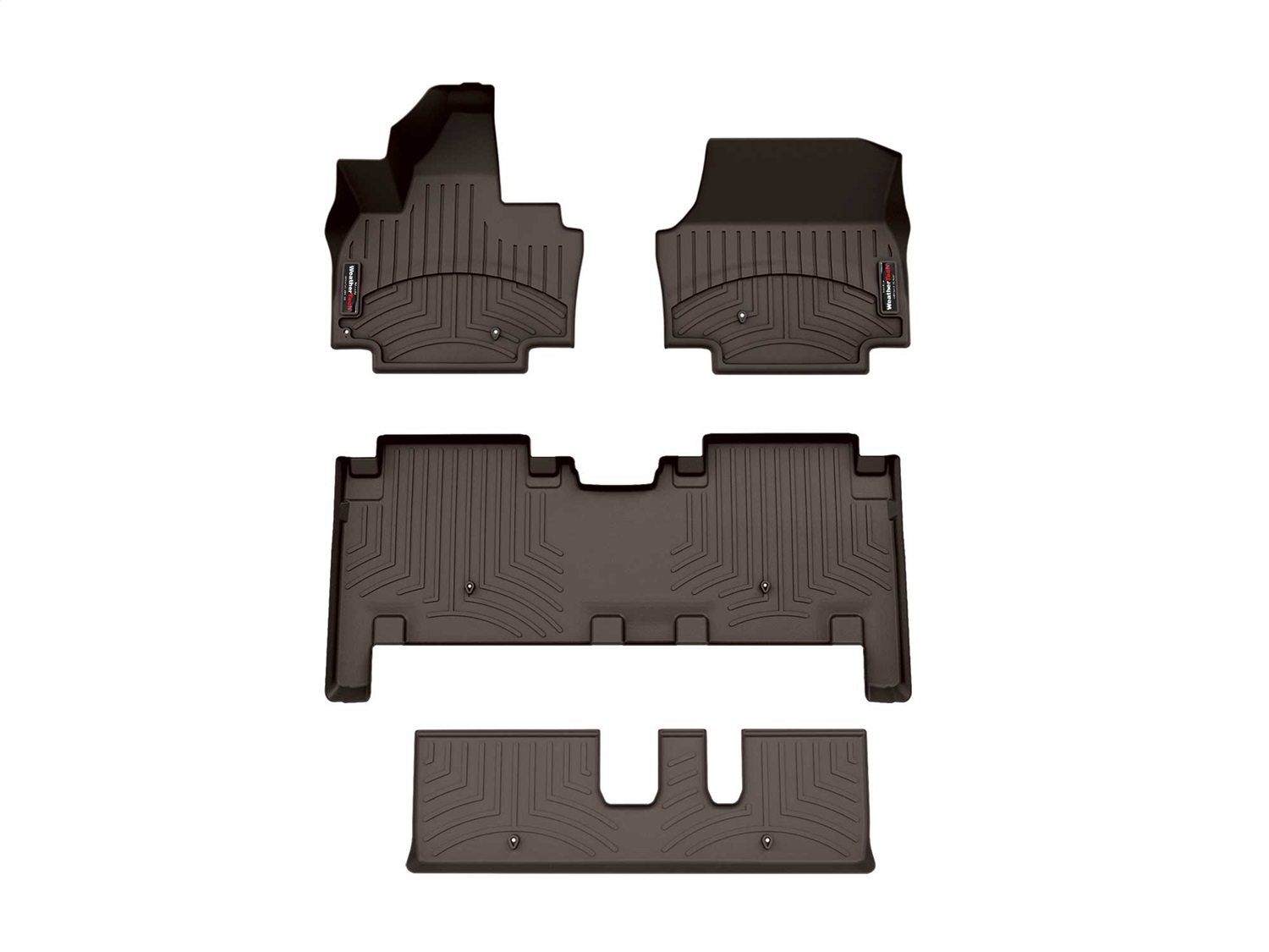 Weathertech - 471860-1-3-4 - Front Rear and Third Row - Floor Mat Set