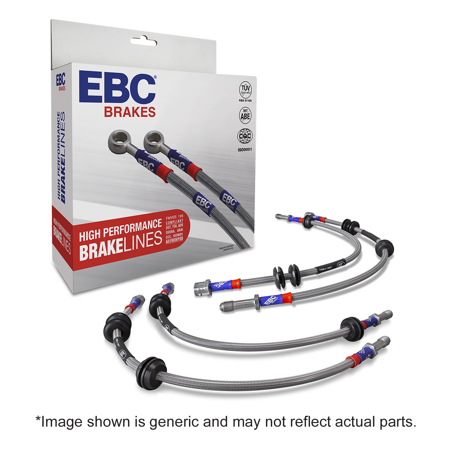 EBC Brakes - BLA7563-4L - Front and Rear - Brake Hydraulic Line Kit