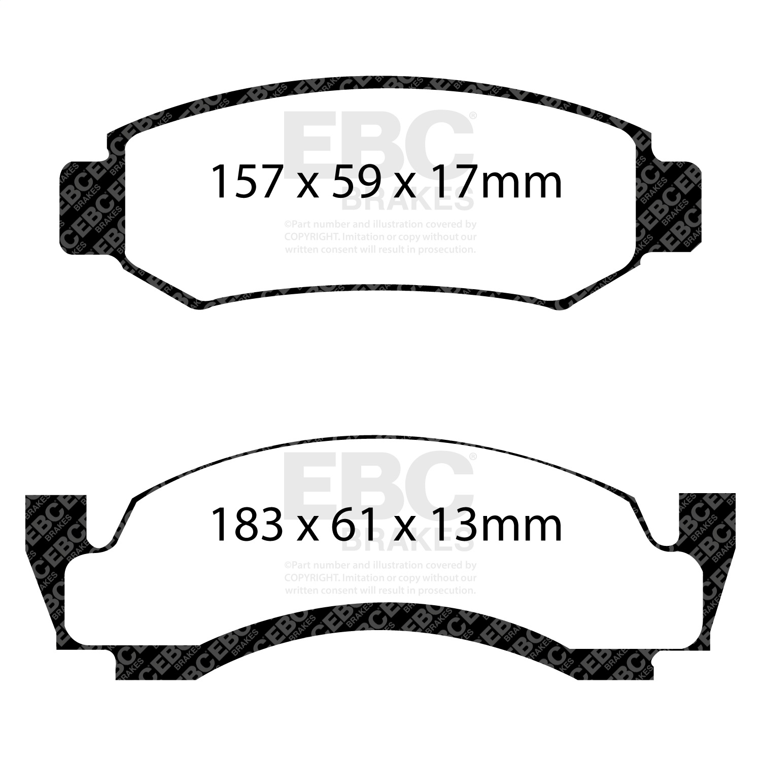 EBC Brakes DP61261 6000 Series Greenstuff Truck/SUV Brakes Disc Pads