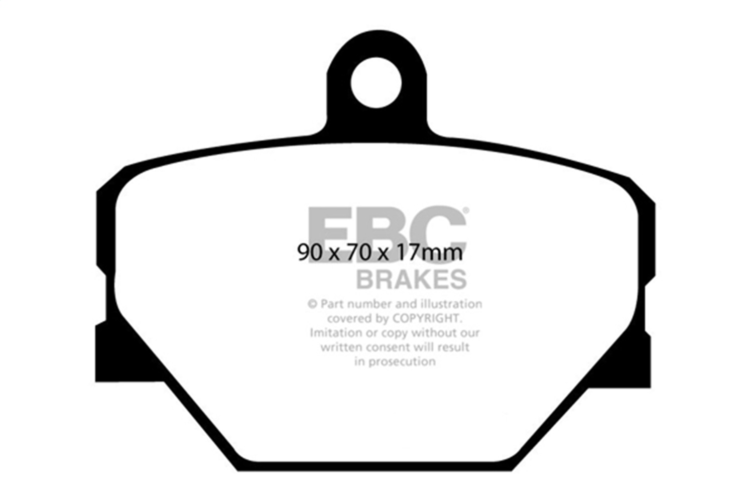 EBC Brakes DP31287C Redstuff Ceramic Low Dust Brake Pads Fits 08-15 Fortwo