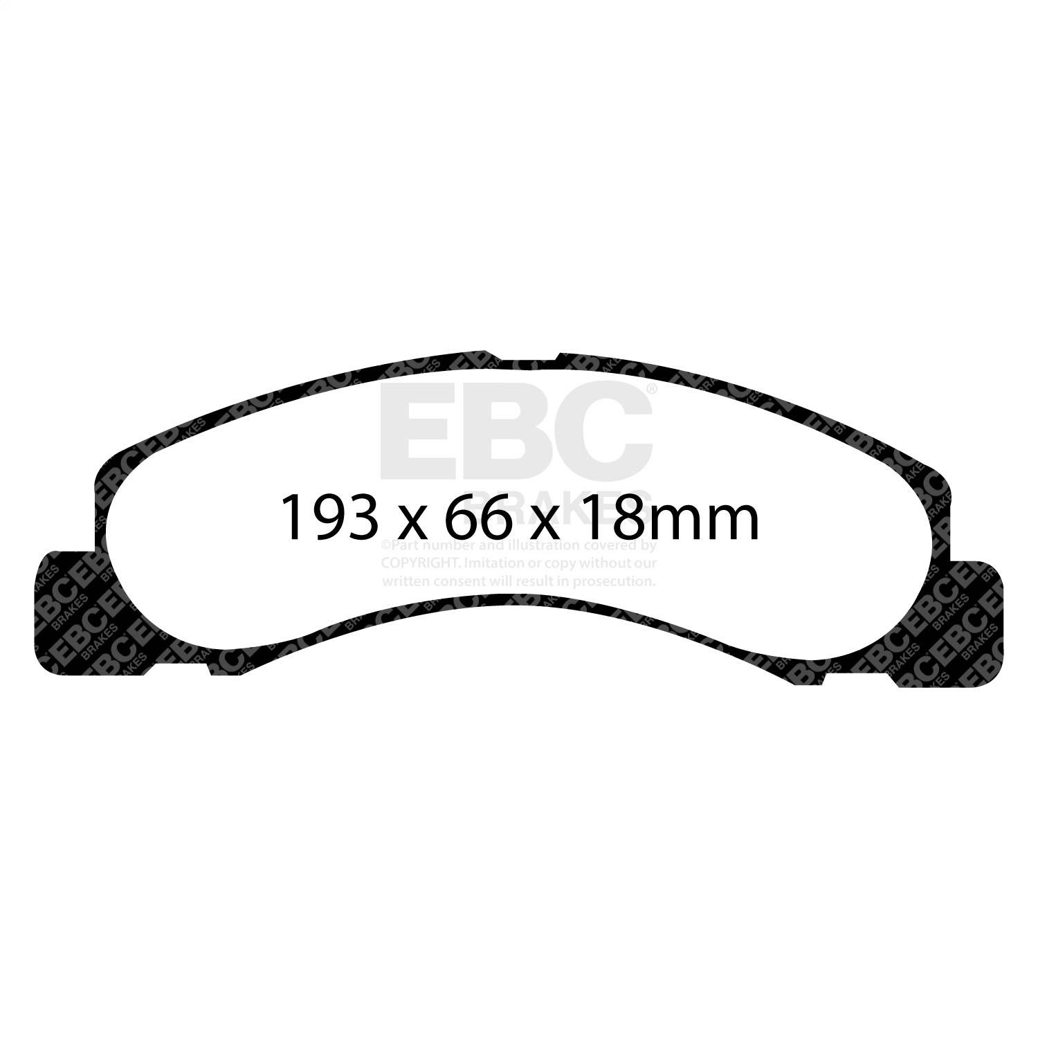 EBC DP61308 - Greenstuff 6000 Series Truck and SUV Front Brake Pads