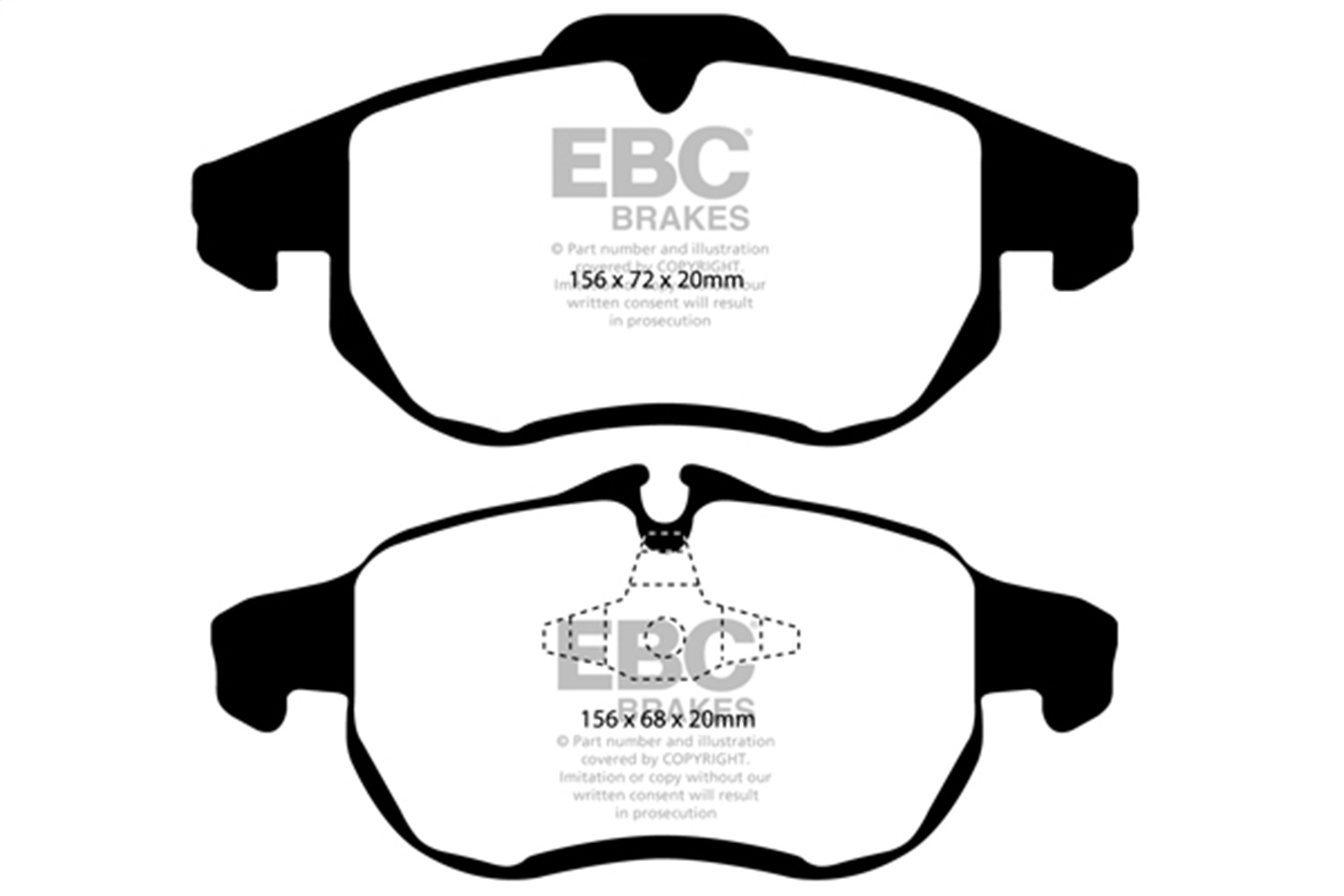 EBC Brakes DP31414C Redstuff Ceramic Low Dust Brake Pads Fits 03-11 9-3 9-3X