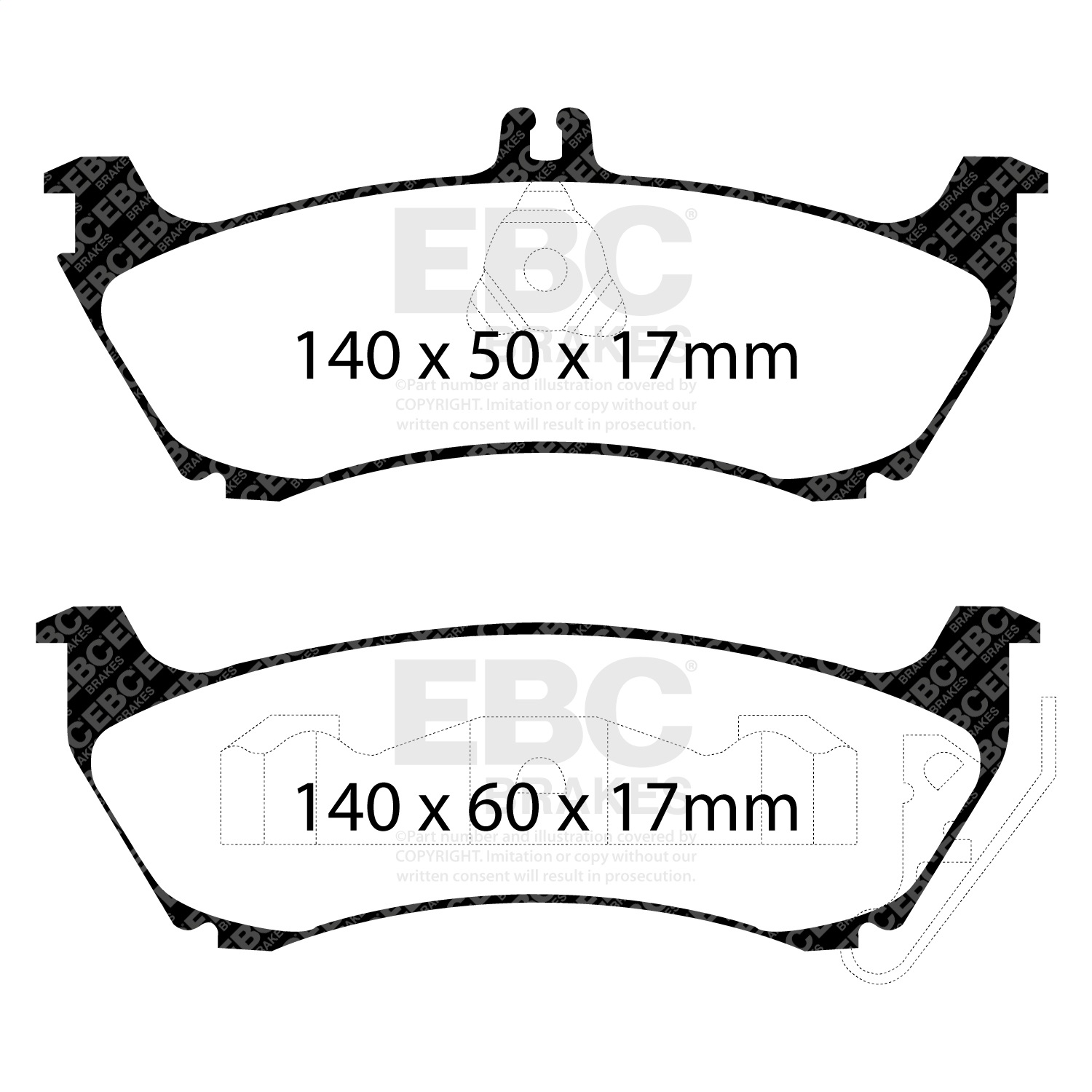 EBC Brakes DP31437C Redstuff Ceramic Low Dust Brake Pads Fits 99-05 ML320 ML350