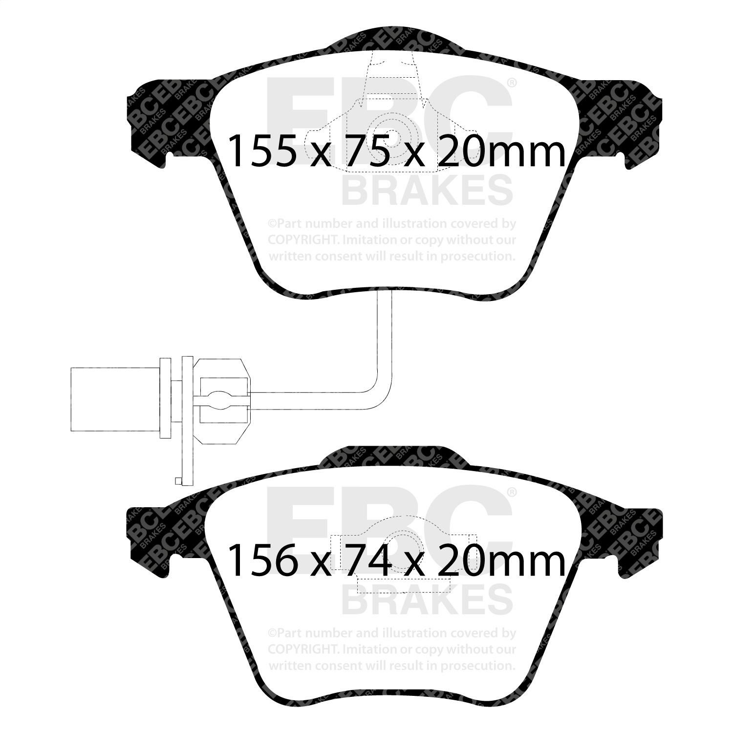 EBC DP31495C - Redstuff Ceramic Low Dust Front Brake Pads