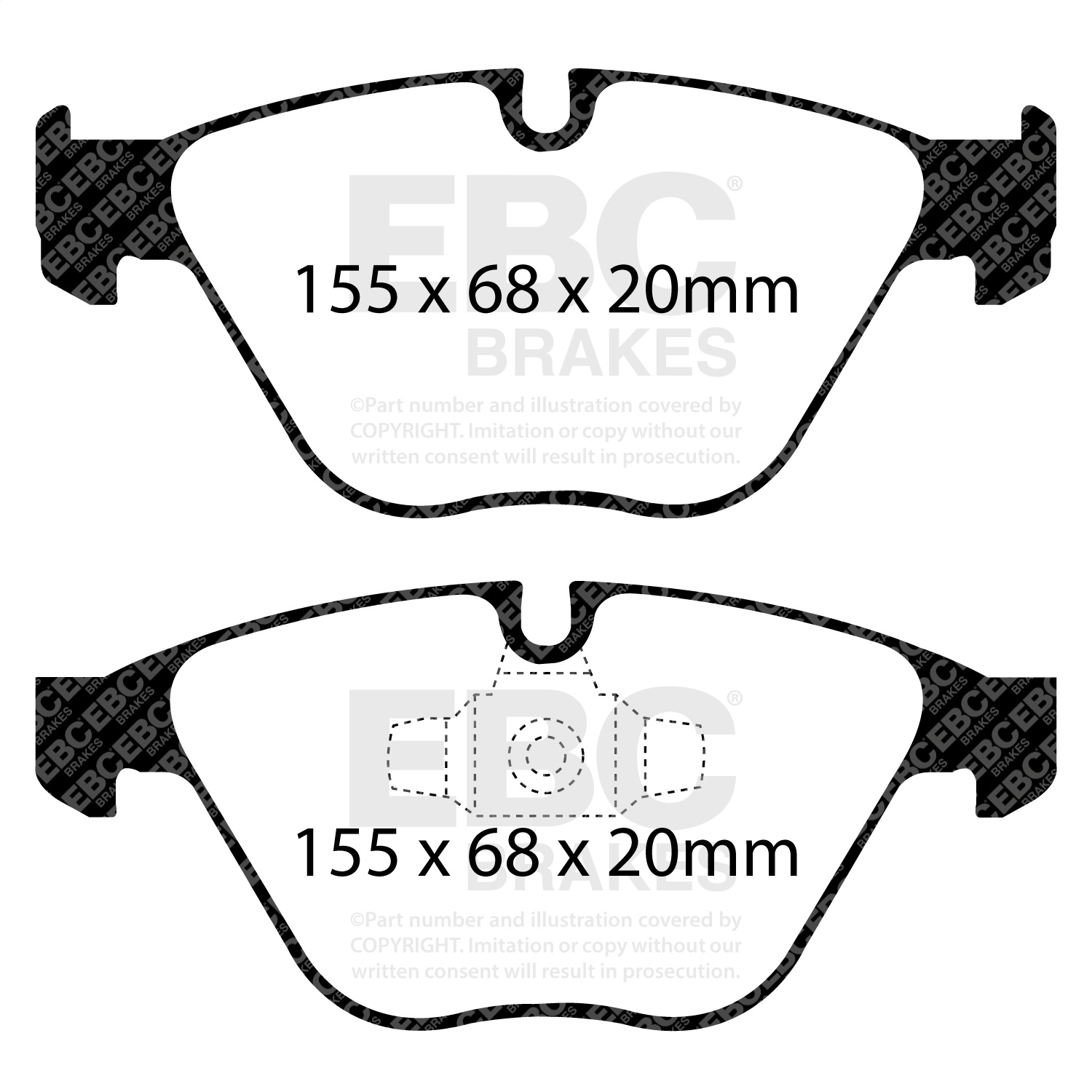 EBC DP31512C - Redstuff Ceramic Low Dust Front Brake Pads