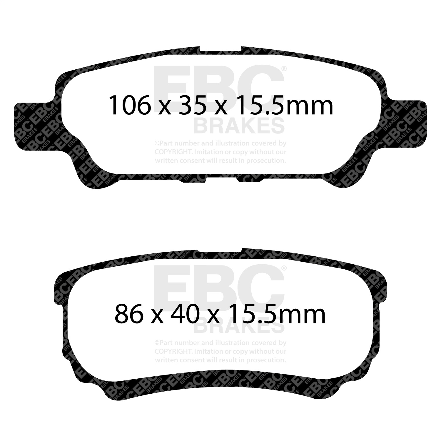 EBC DP21563 - Greenstuff 2000 Series Sport Rear Brake Pads