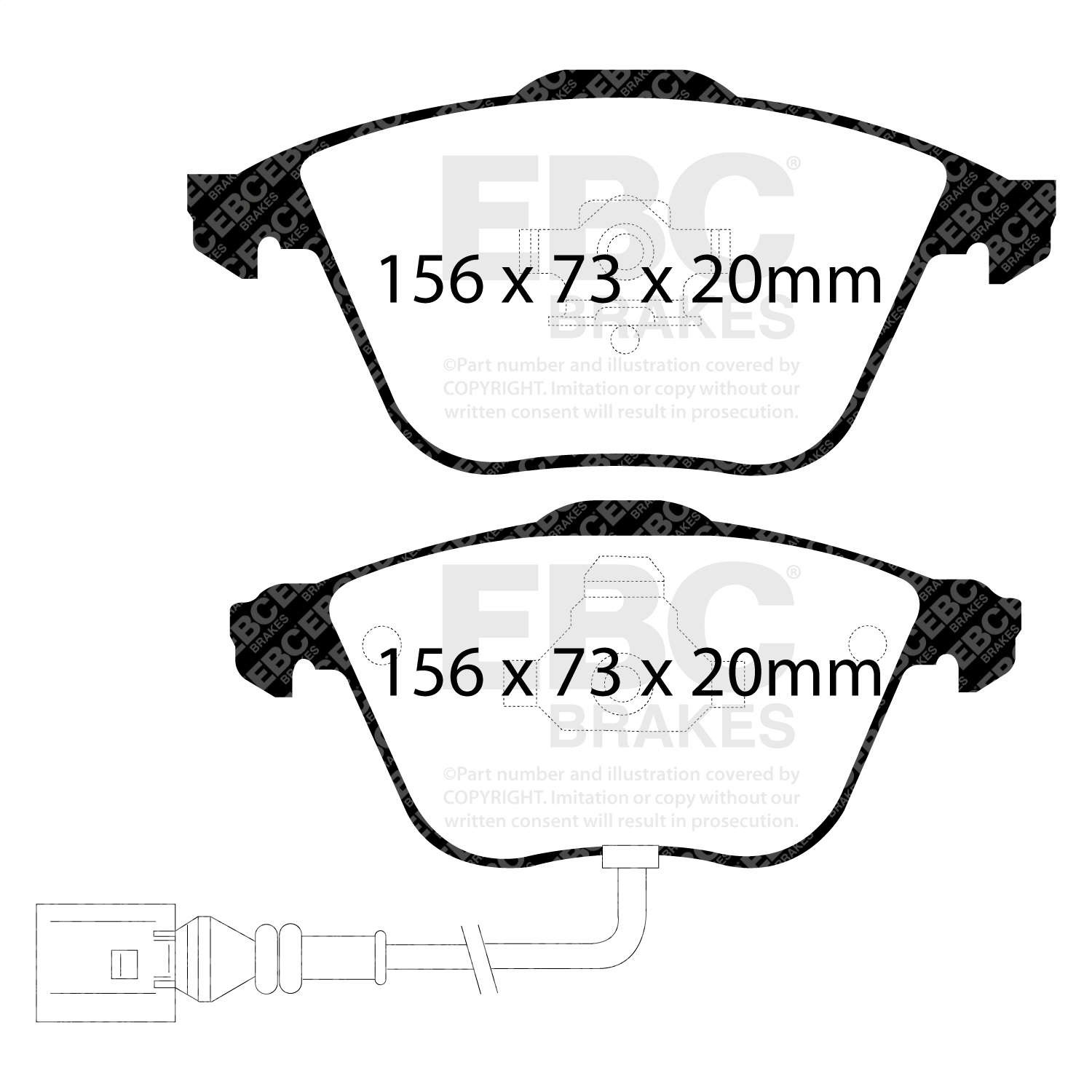 EBC DP31594C - Redstuff Ceramic Low Dust Front Brake Pads