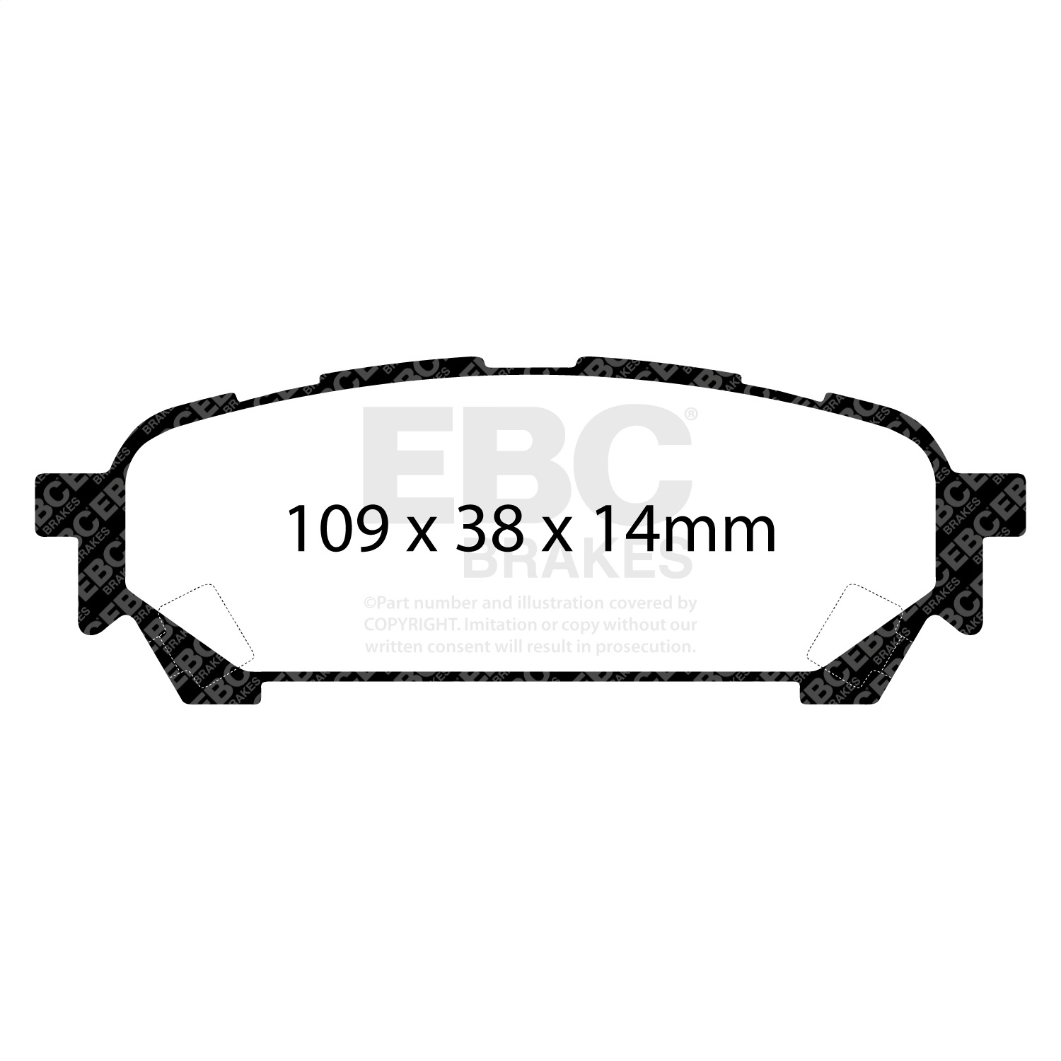 EBC DP31687C - Redstuff Ceramic Low Dust Rear Brake Pads