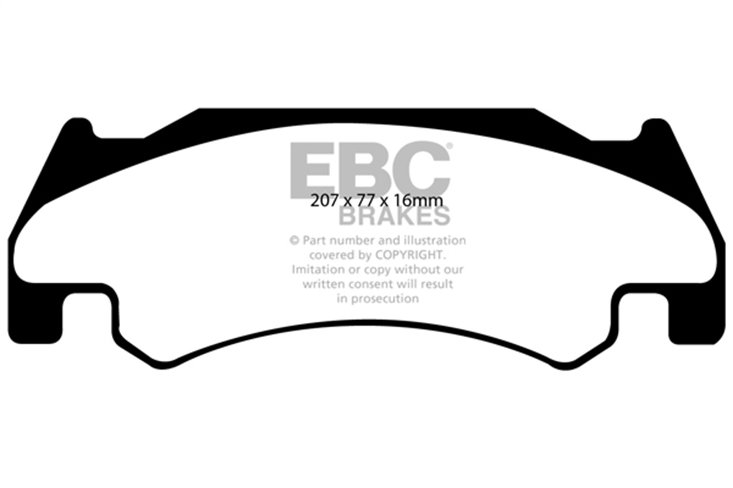 EBC Brakes DP41739R Yellowstuff Street And Track Brake Pads Fits 05-06 Ram 1500