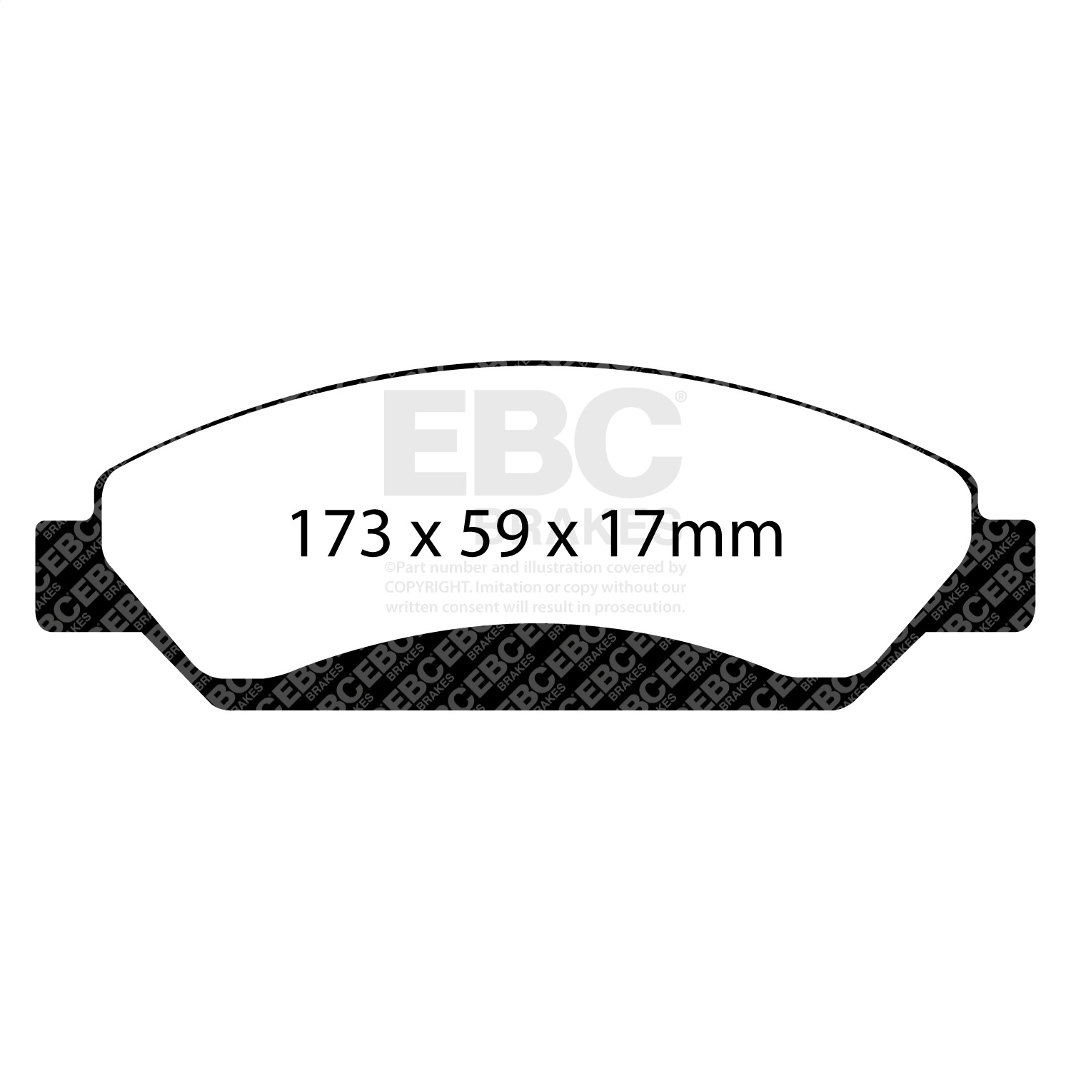 EBC DP61742 - Greenstuff 6000 Series Truck and SUV Front Brake Pads