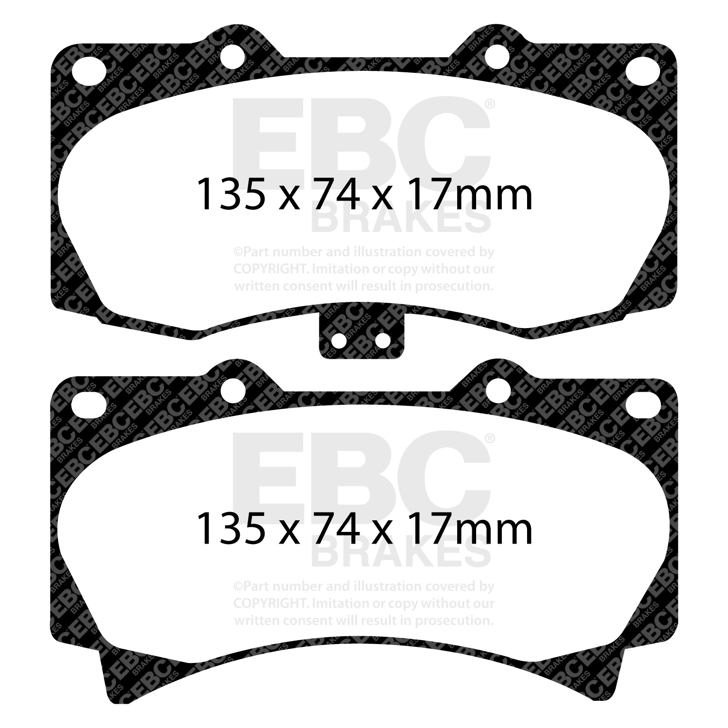 EBC Brakes DP41759R Yellowstuff Street And Track Brake Pads Fits 06-10 H3 H3T
