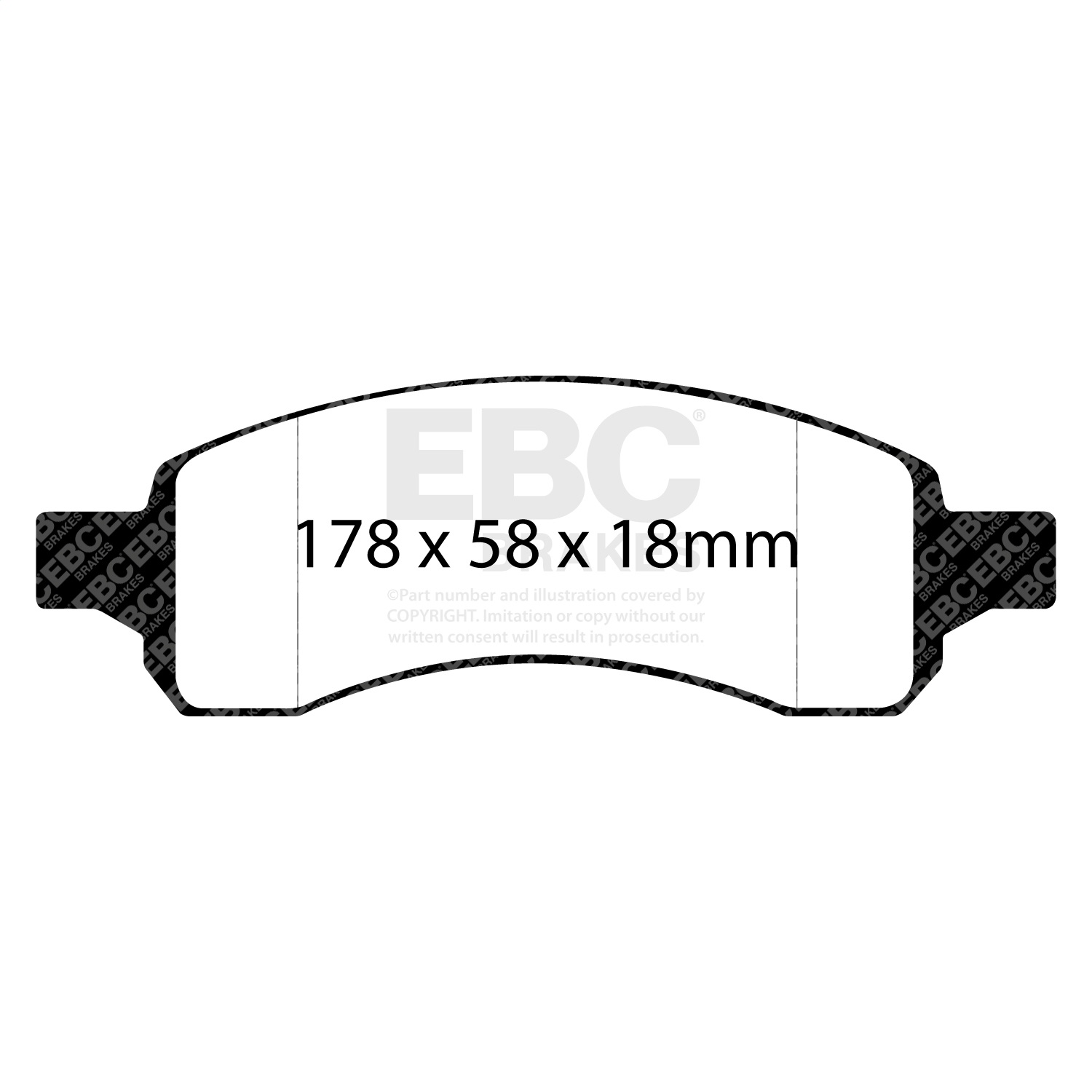 EBC DP61761 - Greenstuff 6000 Series Truck and SUV Front Brake Pads