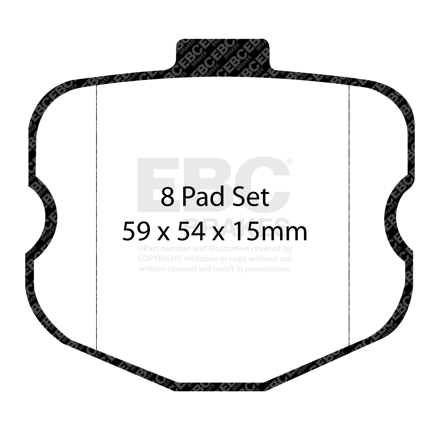 EBC DP31771/4C - Redstuff Ceramic Low Dust Rear Brake Pads