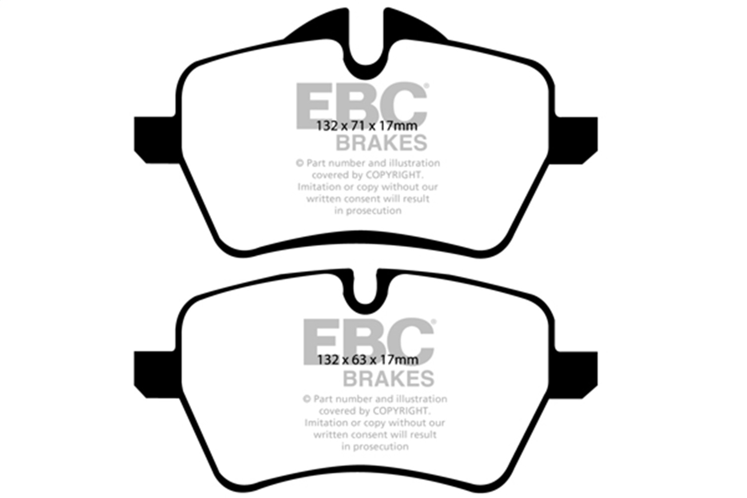 EBC Brakes DP51789NDX Bluestuff NDX Full Race Brake Pads Fits 07-15 Cooper