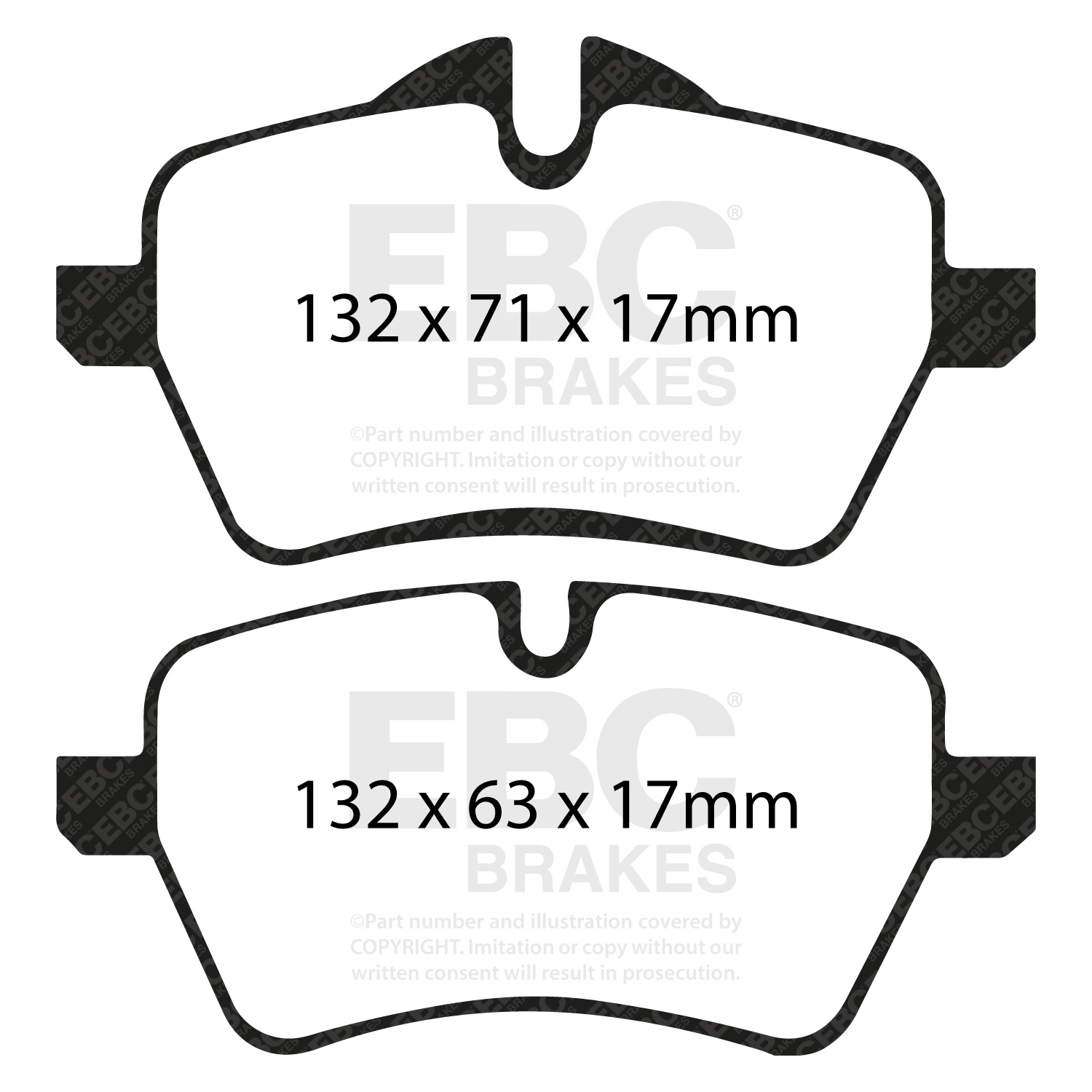 EBC Brakes DP51789NDX Bluestuff NDX Full Race Brake Pads Fits 07-15 Cooper