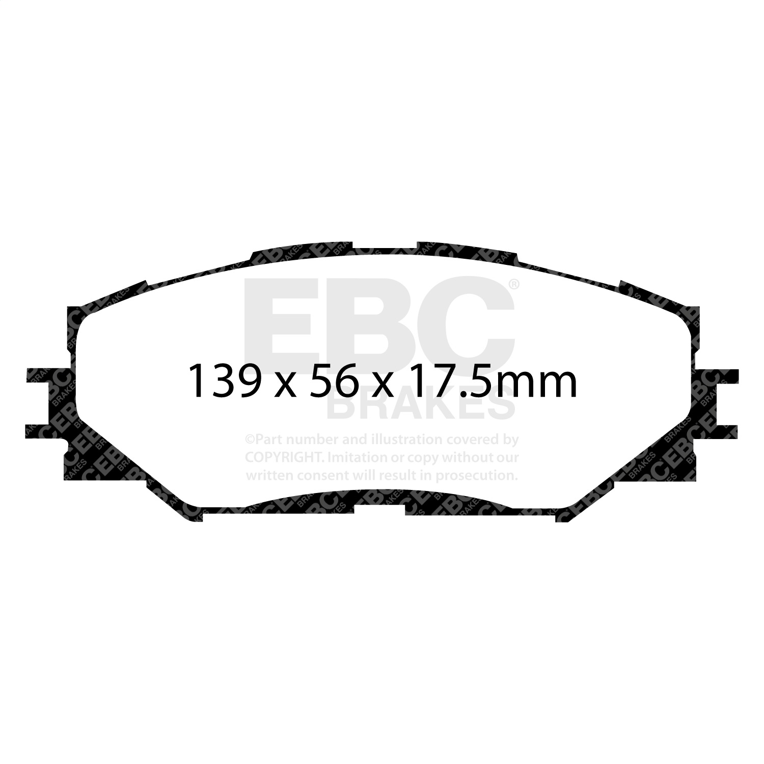 EBC DP61791 - Greenstuff 6000 Series Truck and SUV Front Brake Pads