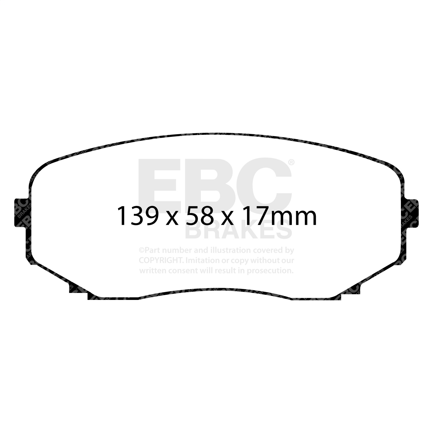 EBC Brakes UD1258 Ultimax  Brake Pads Fits 07-23 CX-30 CX-5 CX-7 CX-9 Edge MKX