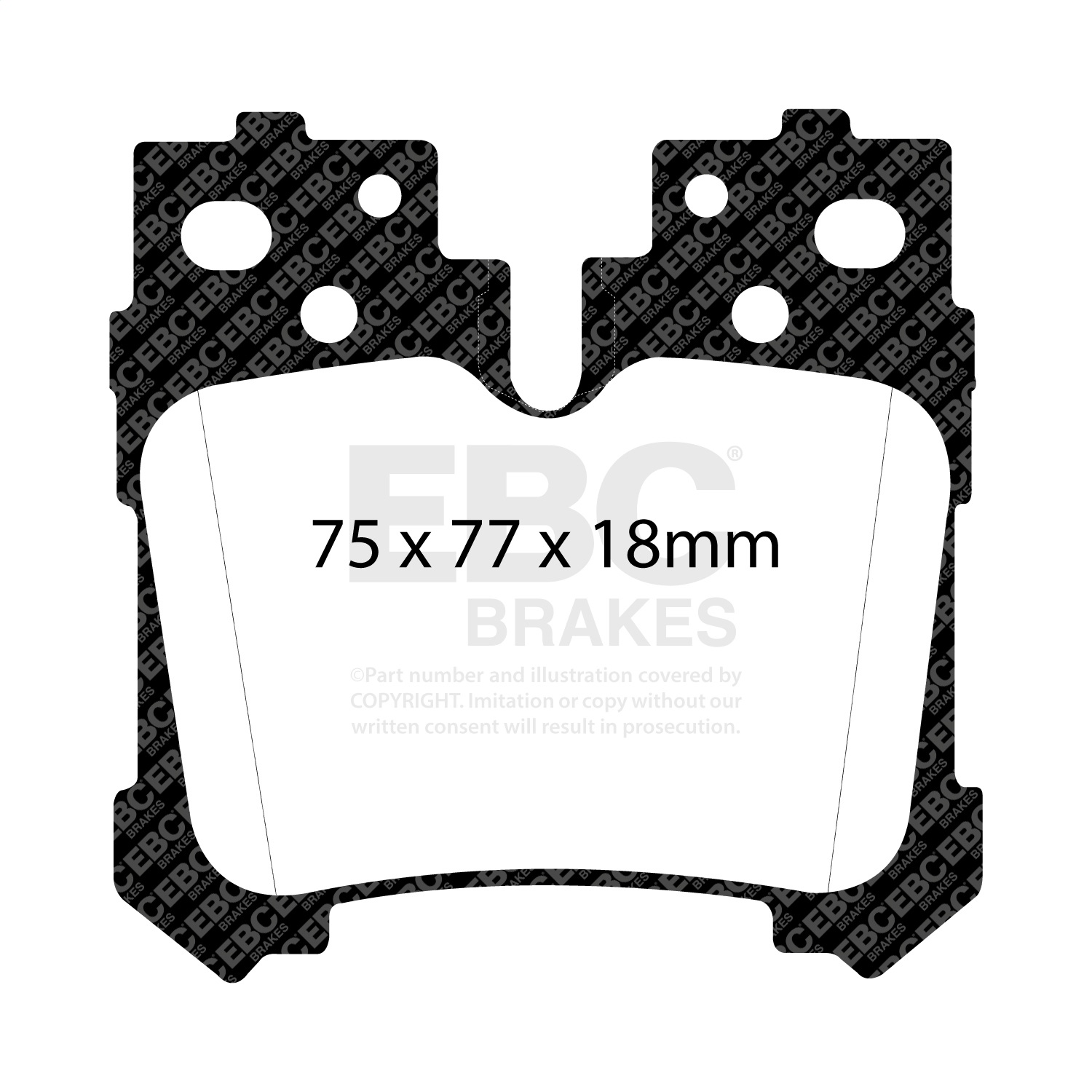 EBC DP31812C - Redstuff Ceramic Low Dust Rear Brake Pads