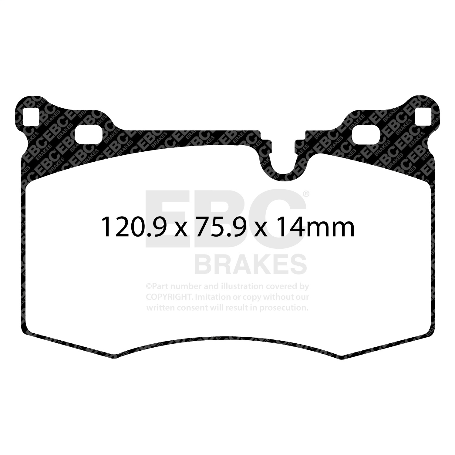 EBC BRAKES REDSTUFF CERAMIC PADS-DP31854C-Front