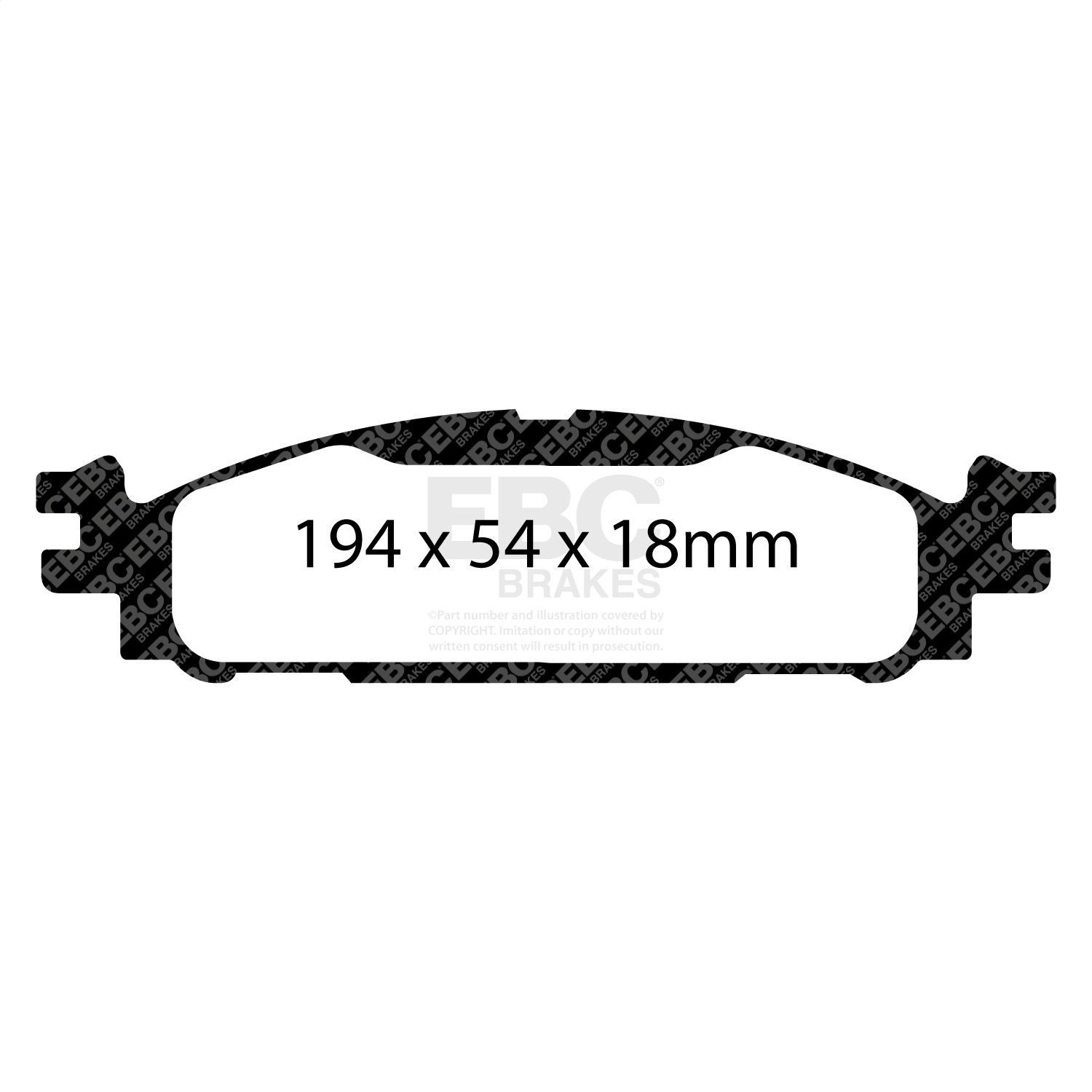 EBC DP61873 - Greenstuff 6000 Series Truck and SUV Front Brake Pads